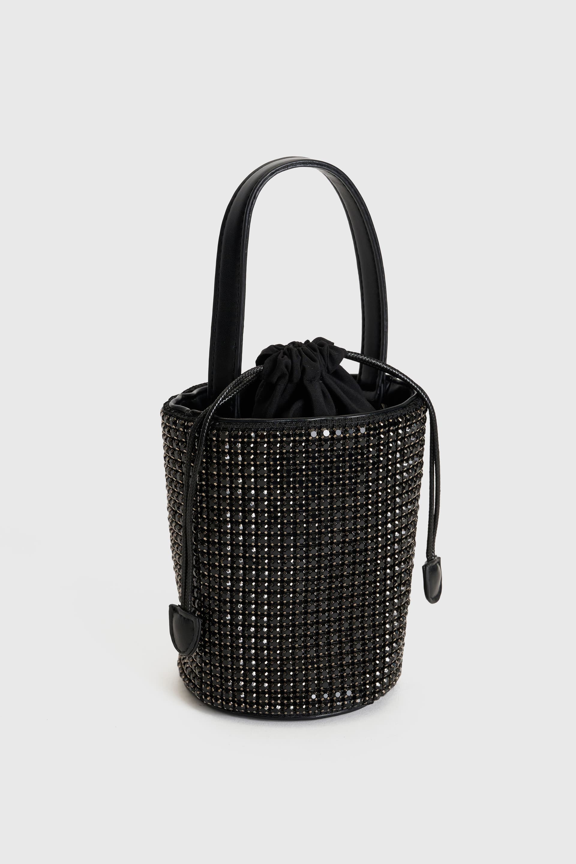 Τσάντα χειρός με στρας - Μαύρο