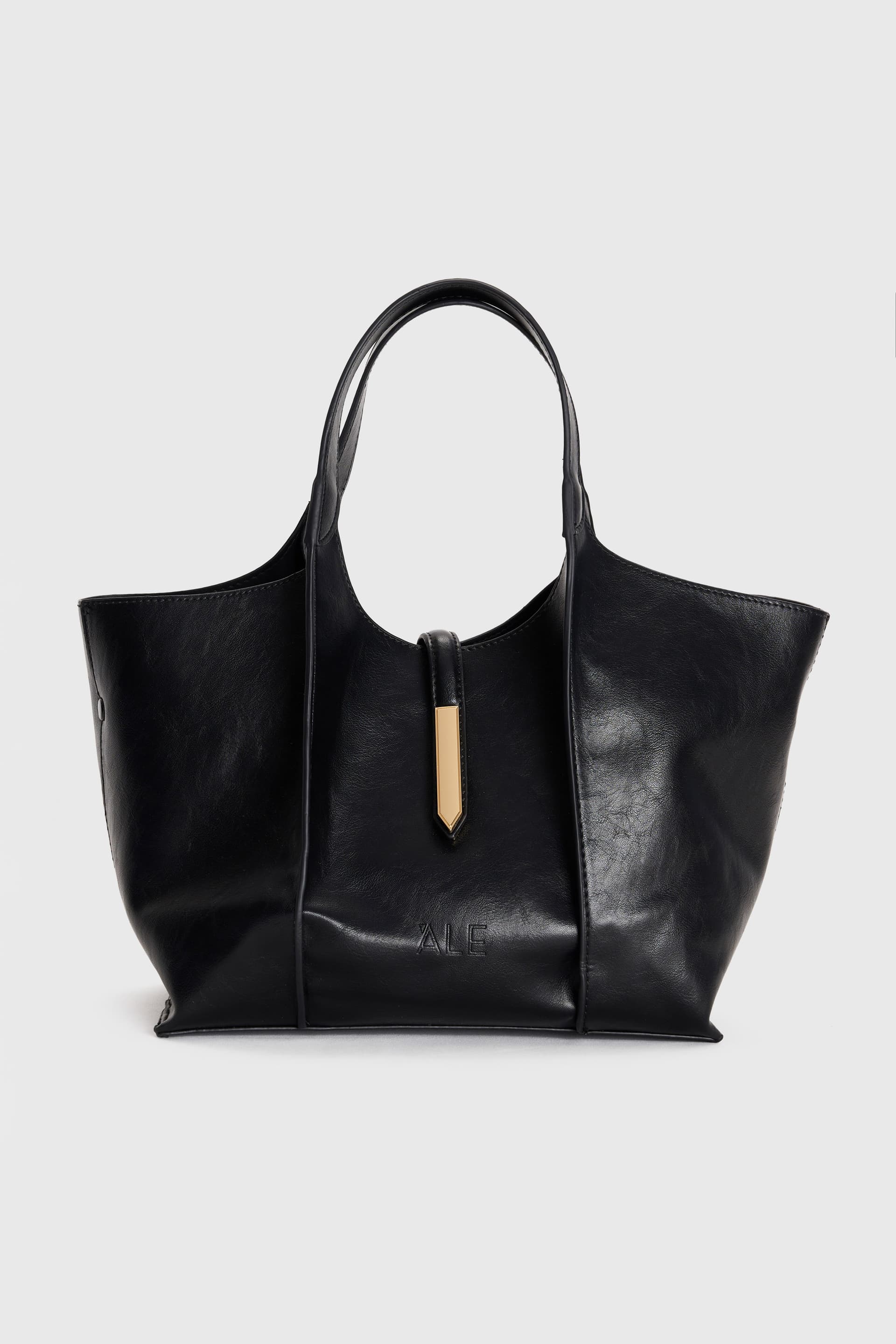 Τσάντα δερματίνη χειρός - Μαύρο