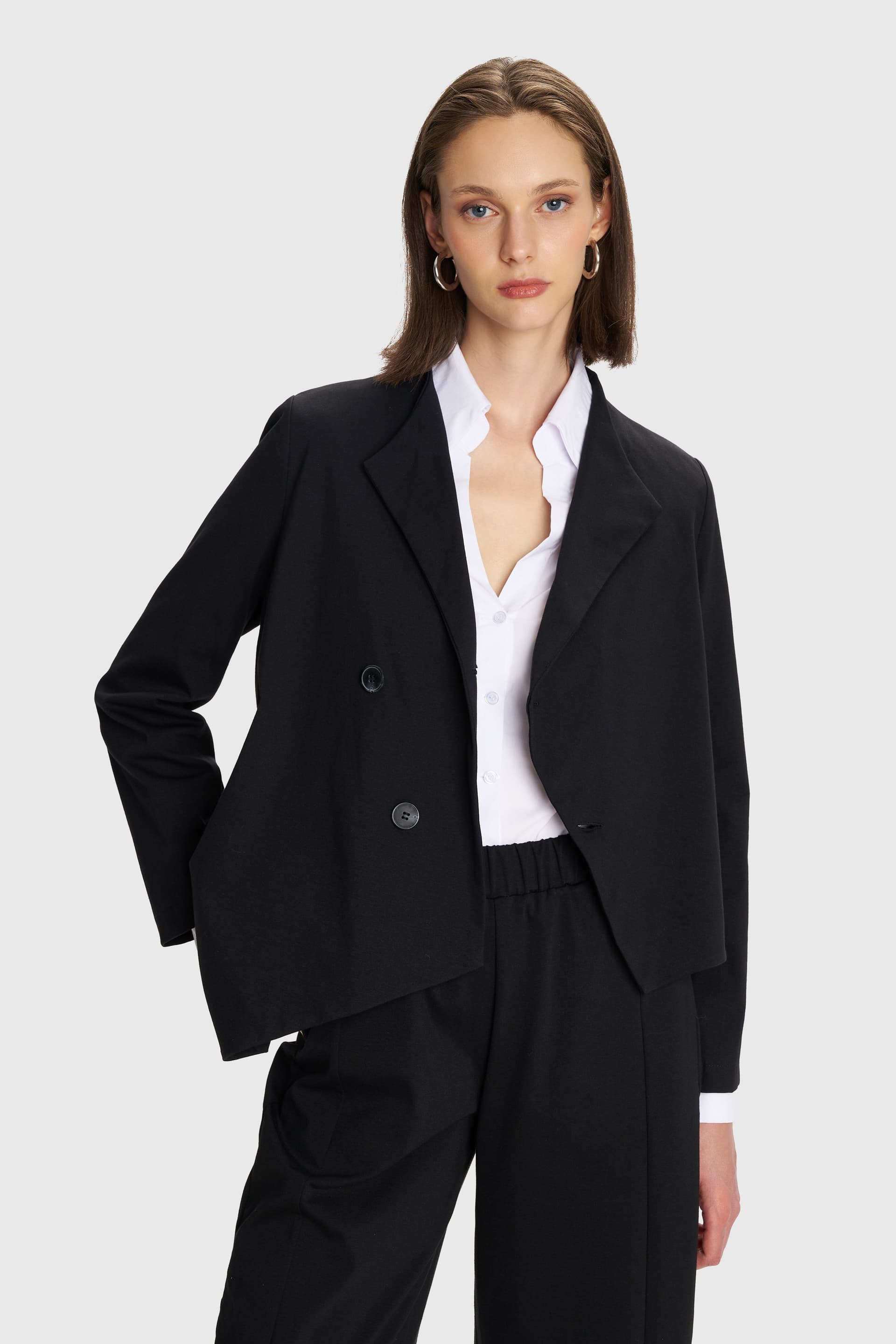 Σακάκι ασύμμετρο - Μαύρο