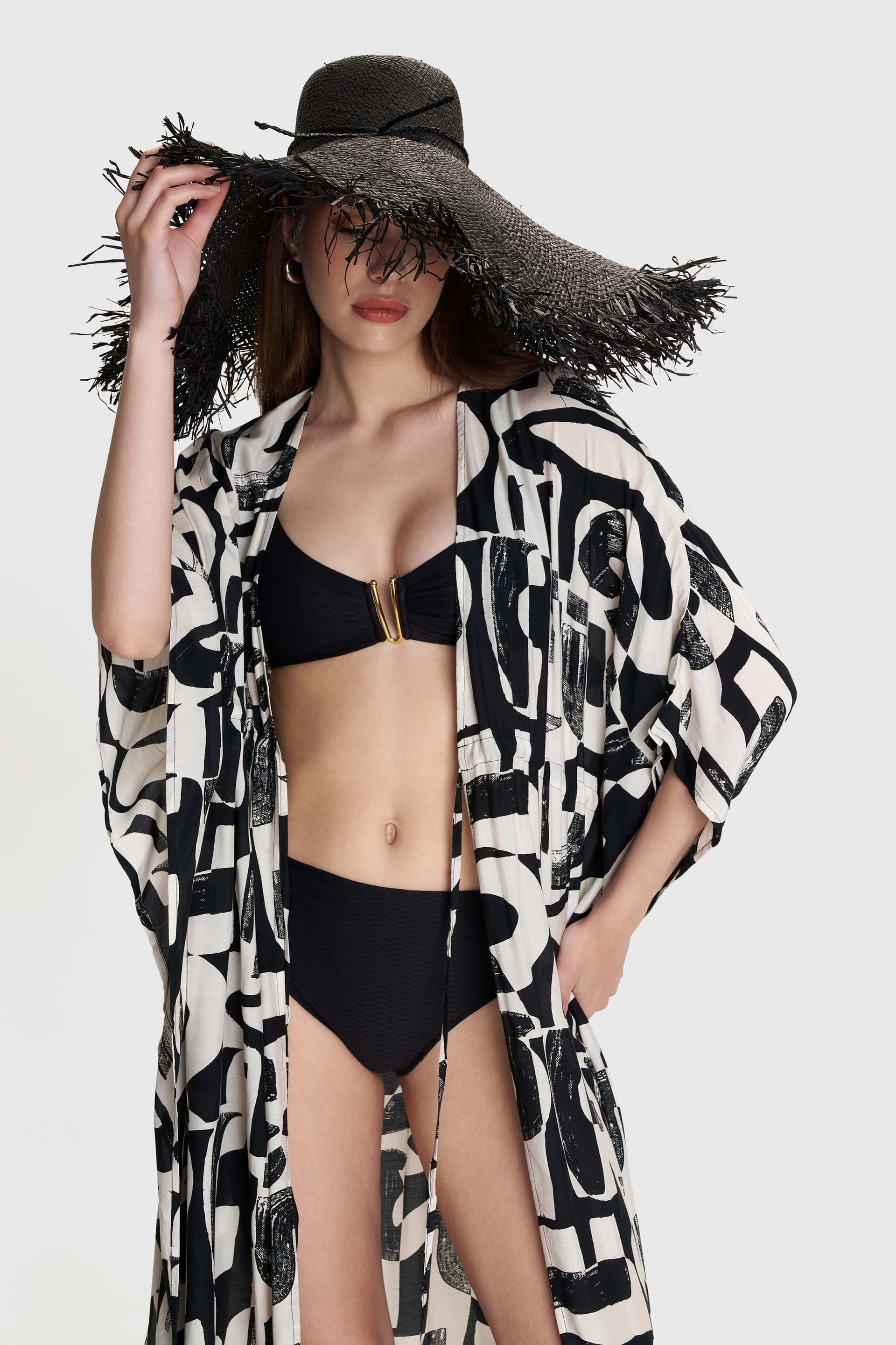 Καπέλο ψάθινο - CHOCOLATE