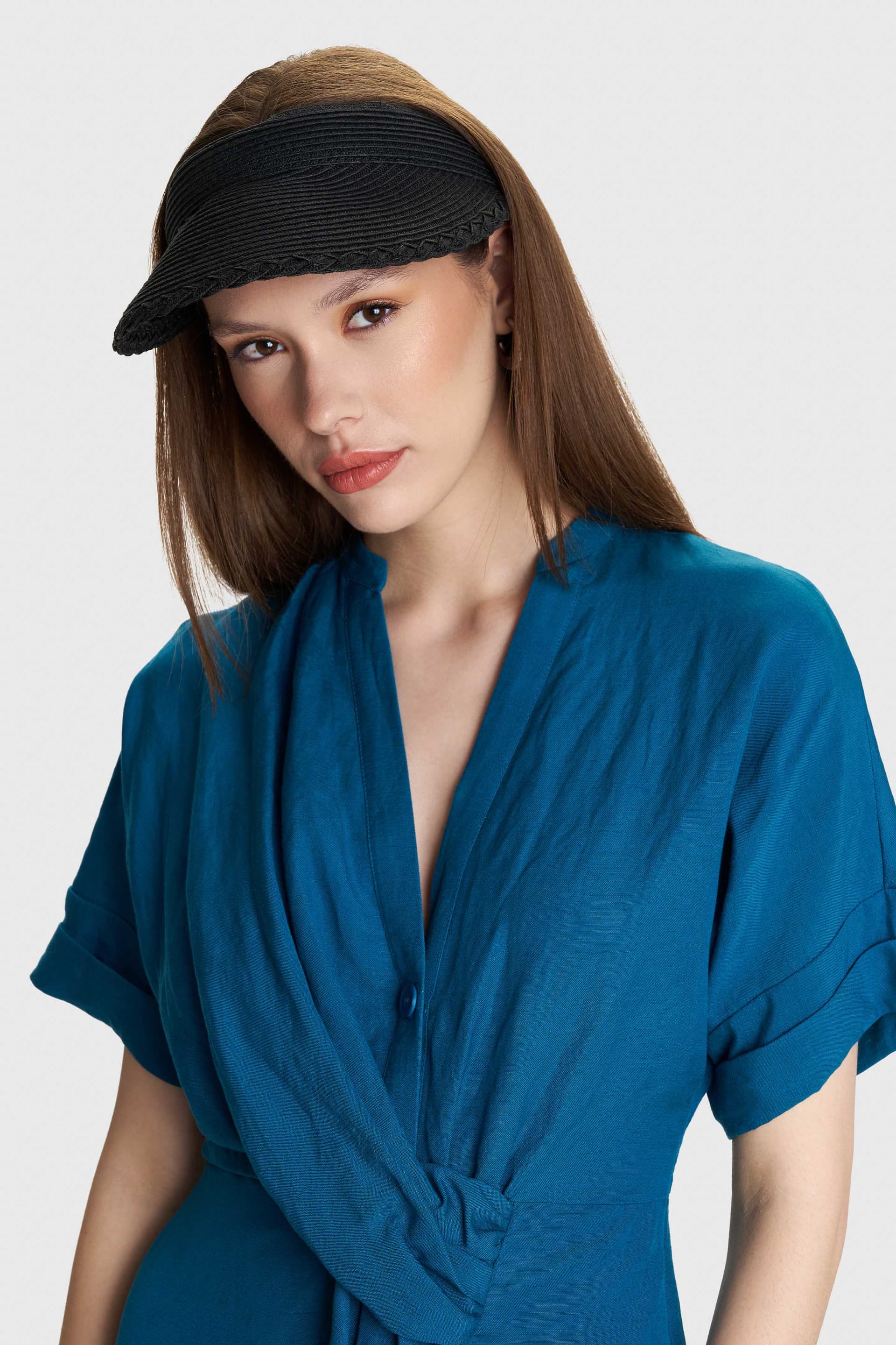 Καπέλο ψάθινο - Μαύρο