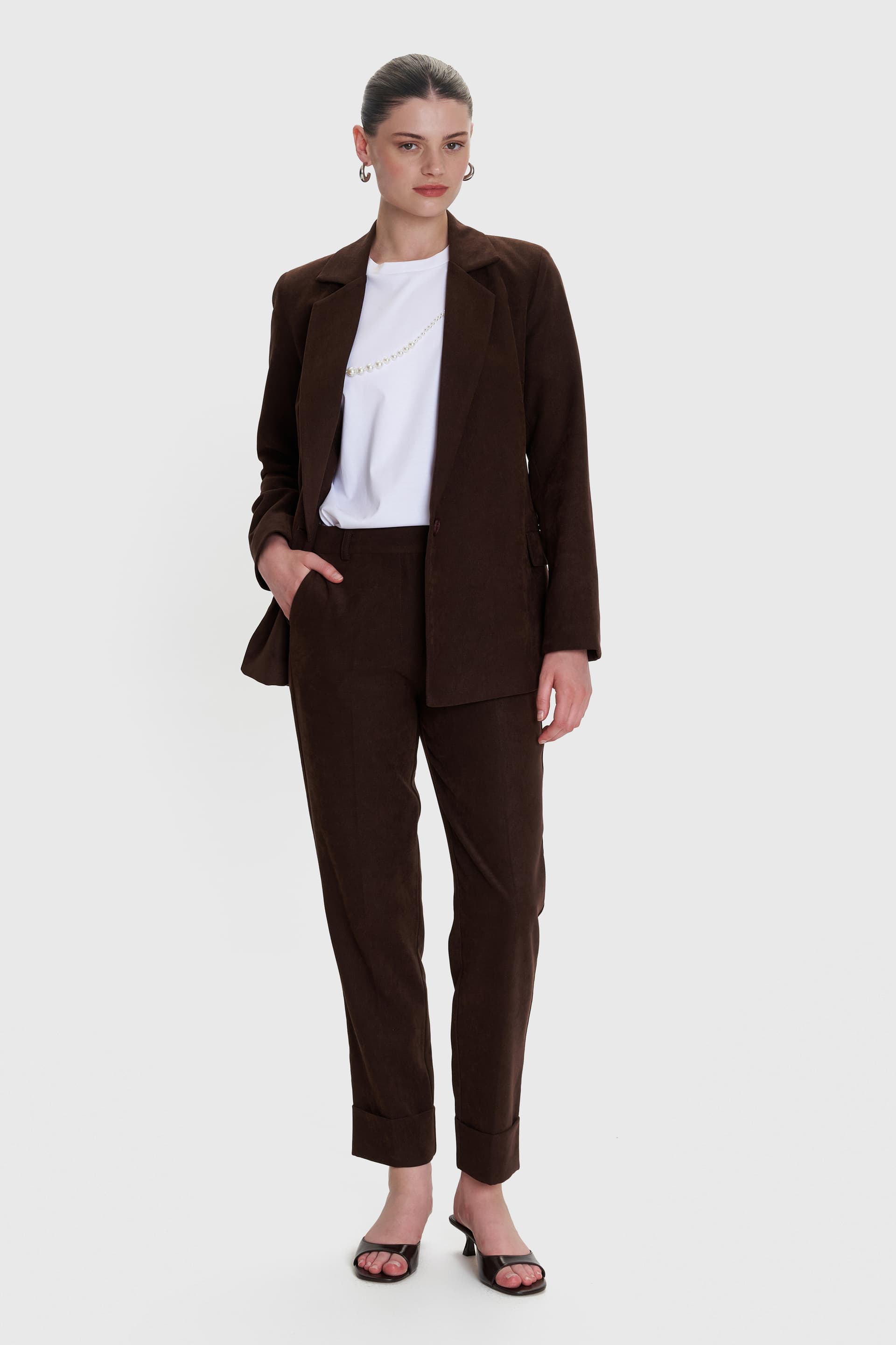 Παντελόνι formal ίσιο - Καφέ