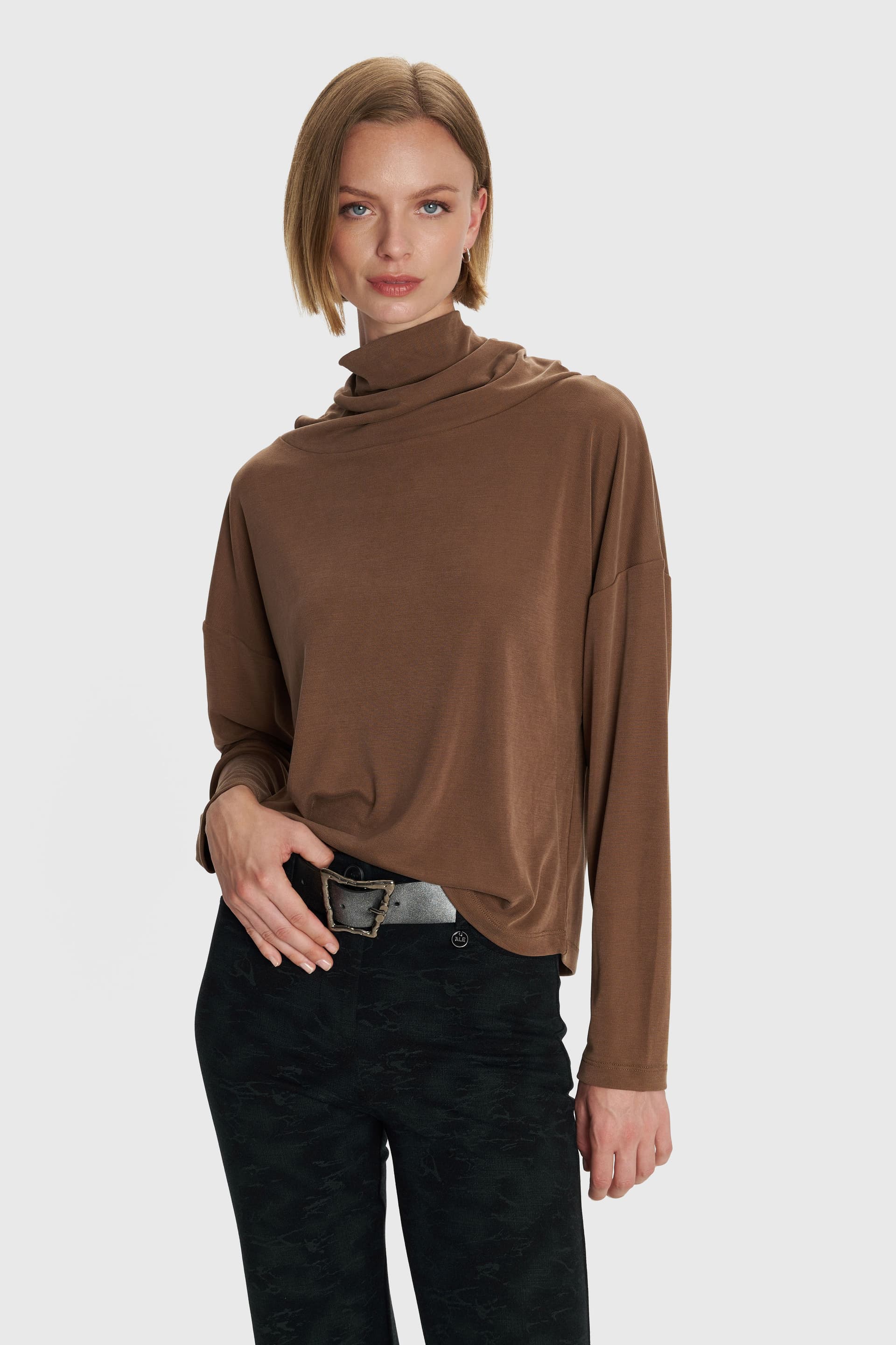 Μπλούζα μακρυμάνικη ζιβάγκο - CAPPUCCINO