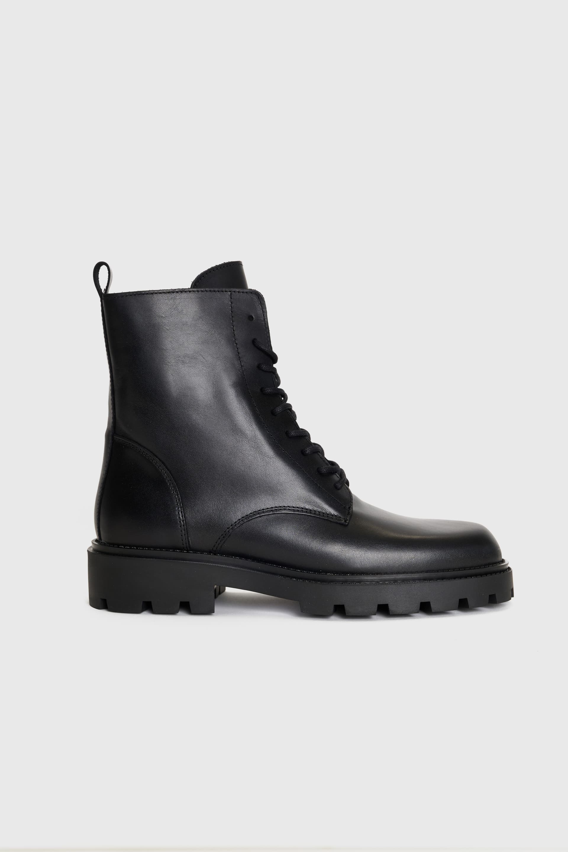 Μποτάκια αρβυλάκια με κορδόνια - Μαύρο