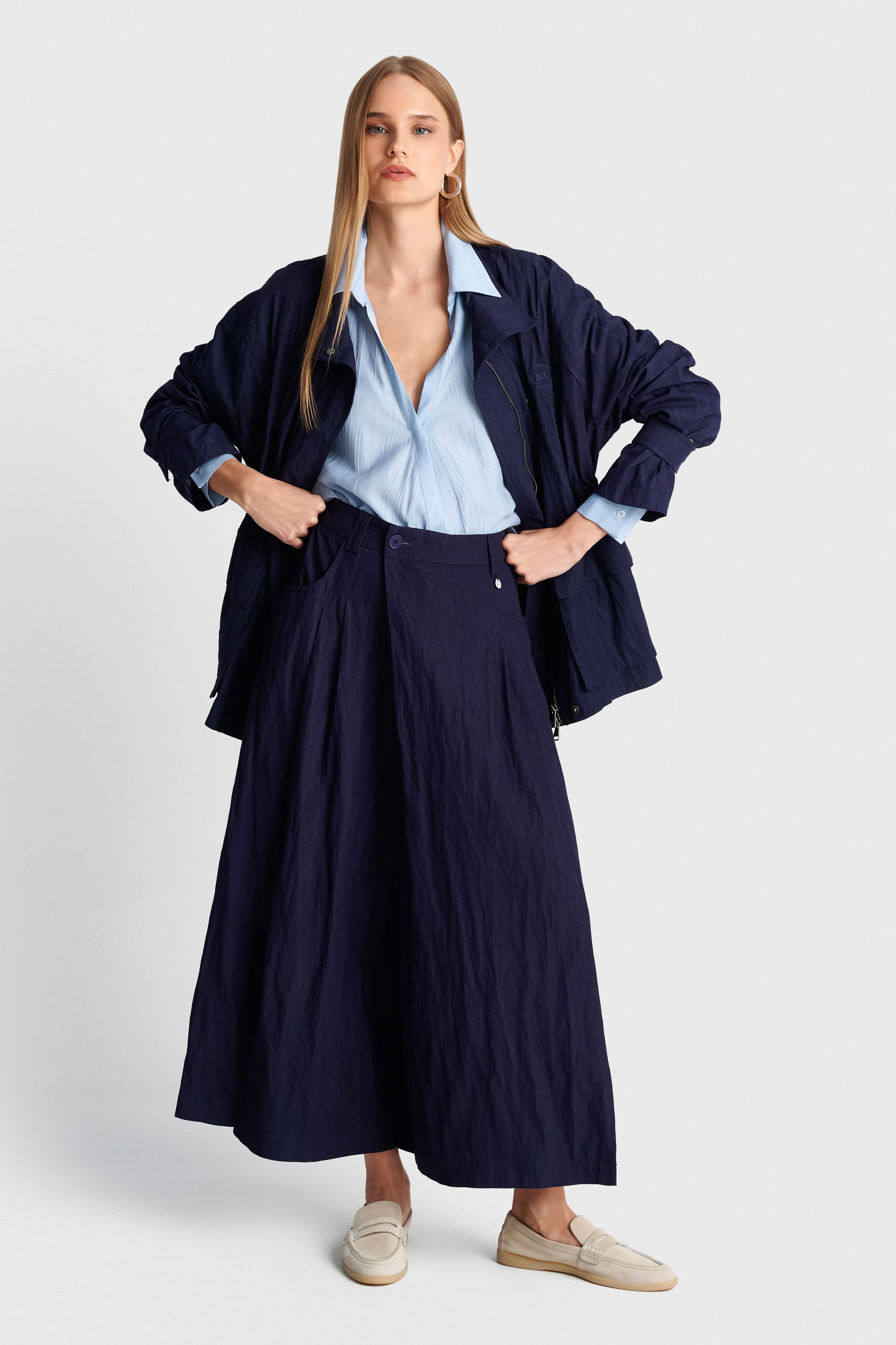 Ζιπ κιλότ φάκελος - Μπλε