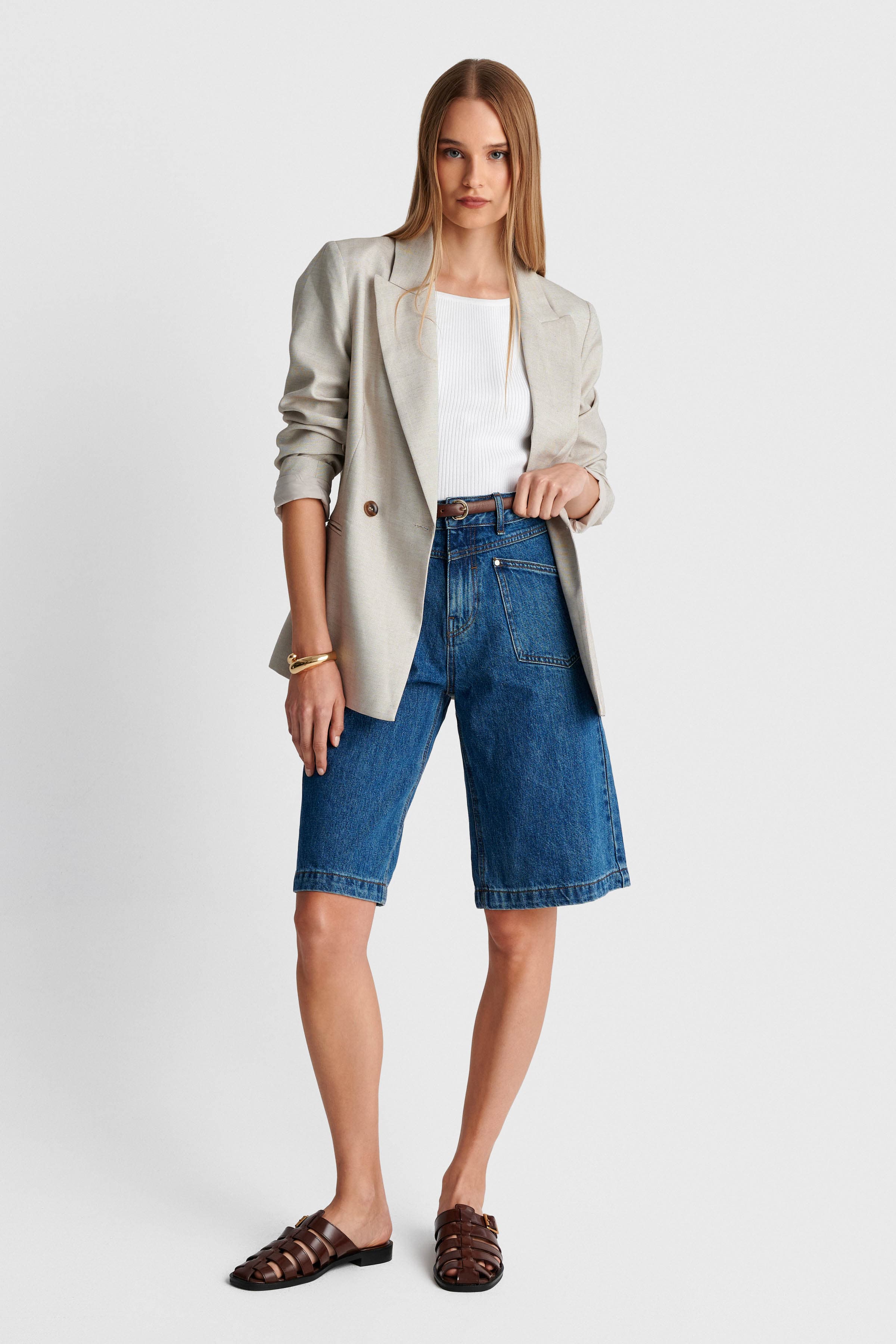 Τζιν βερμούδα - Μπλε