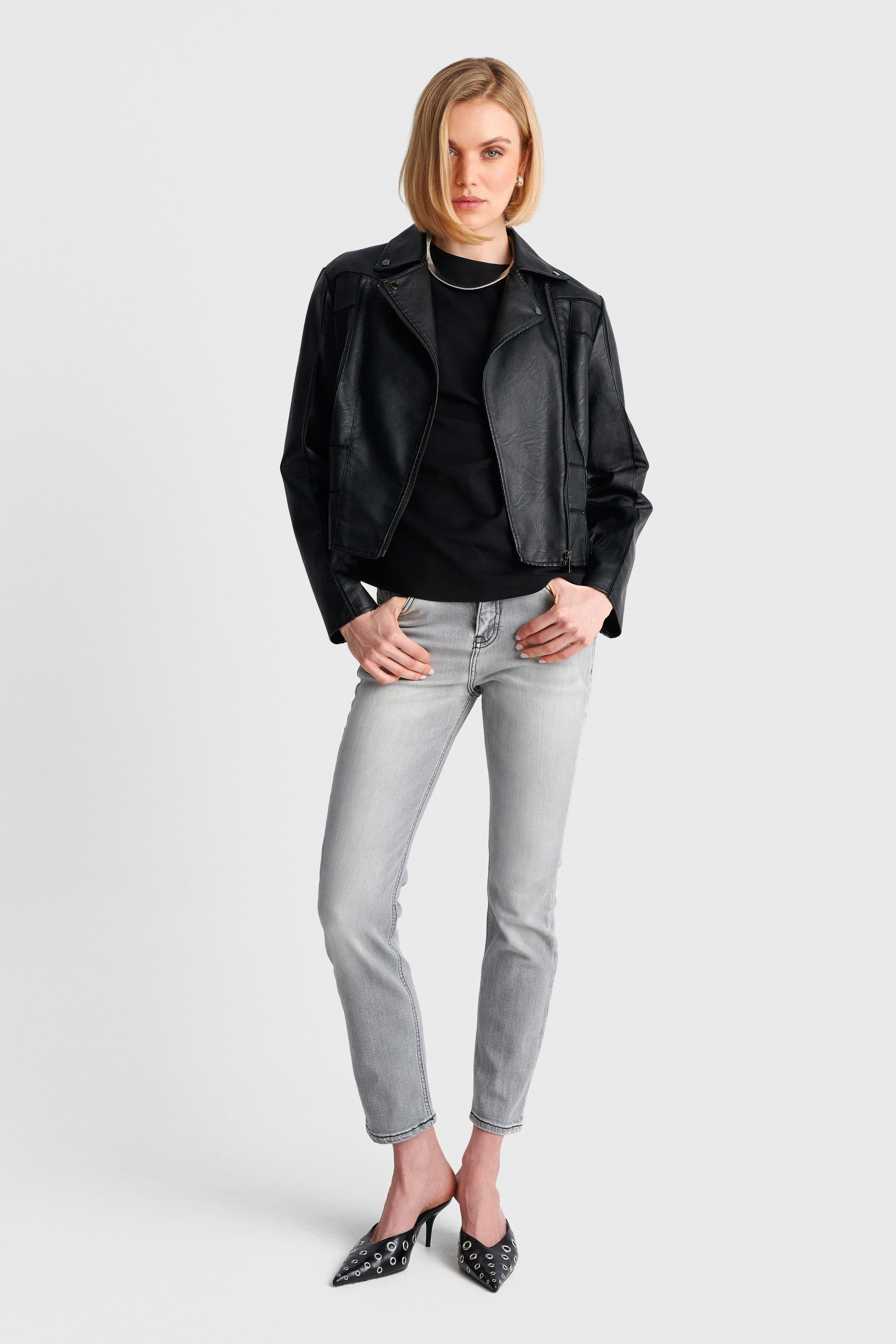 Παντελόνι τζιν skinny fit - Γκρι