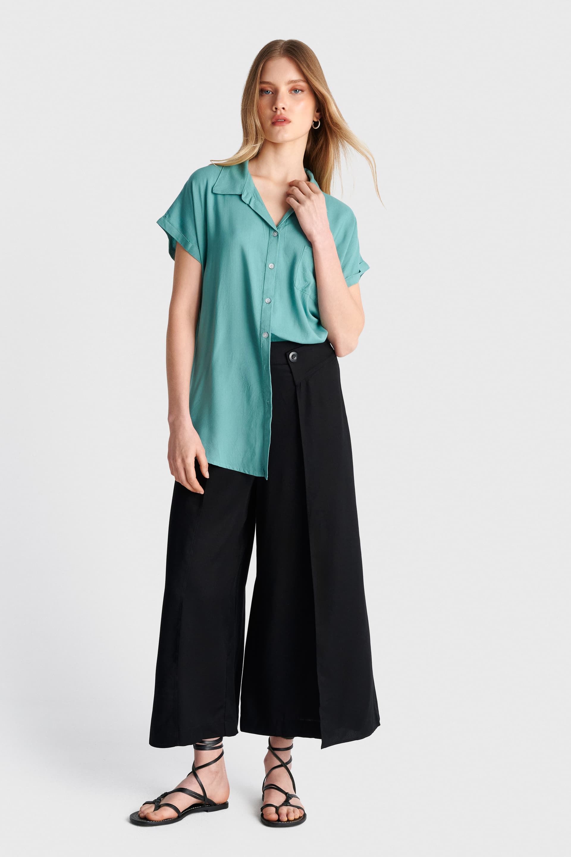 Πουκάμισο μακρύ κοντομάνικο - MINT