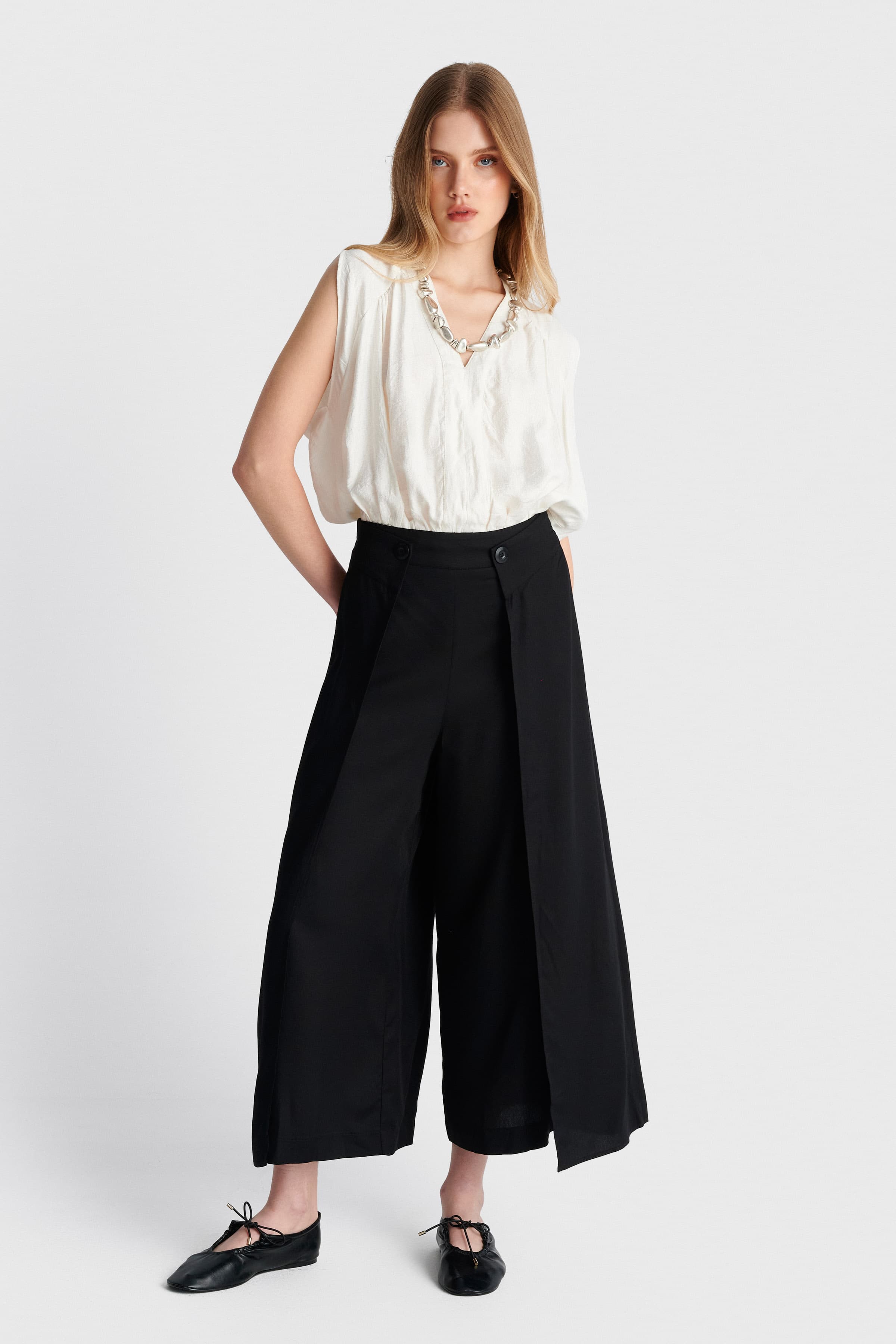 Ζιπ κιλότ φάκελος - Μαύρο