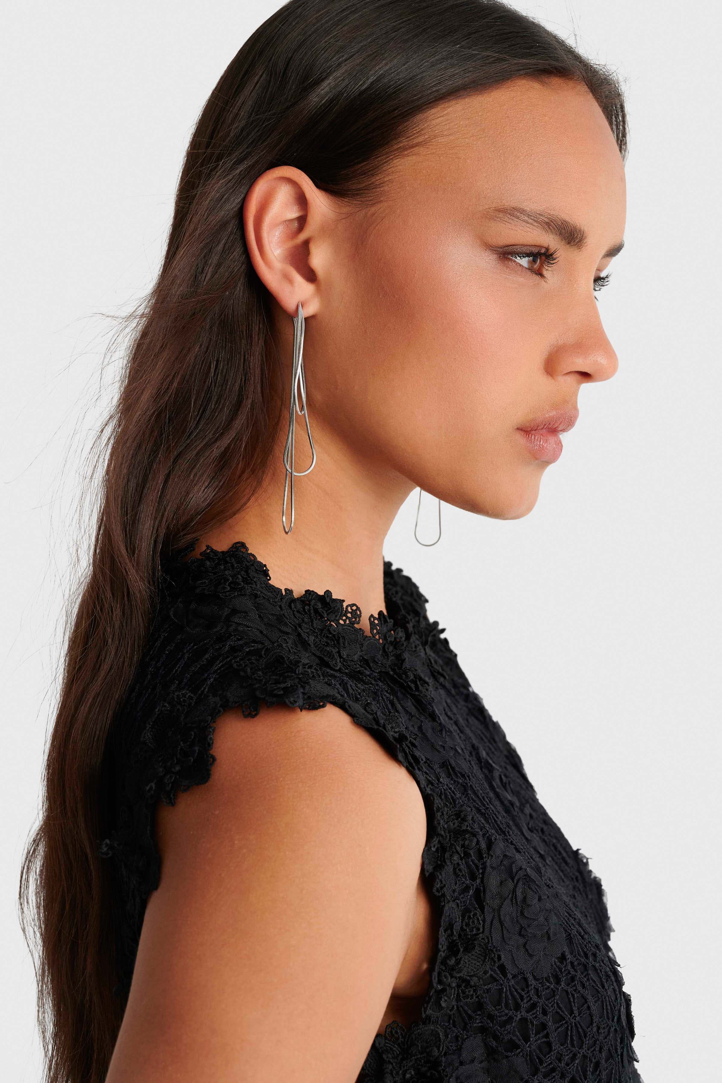 Σκουλαρίκια κρεμαστά - Ασημί