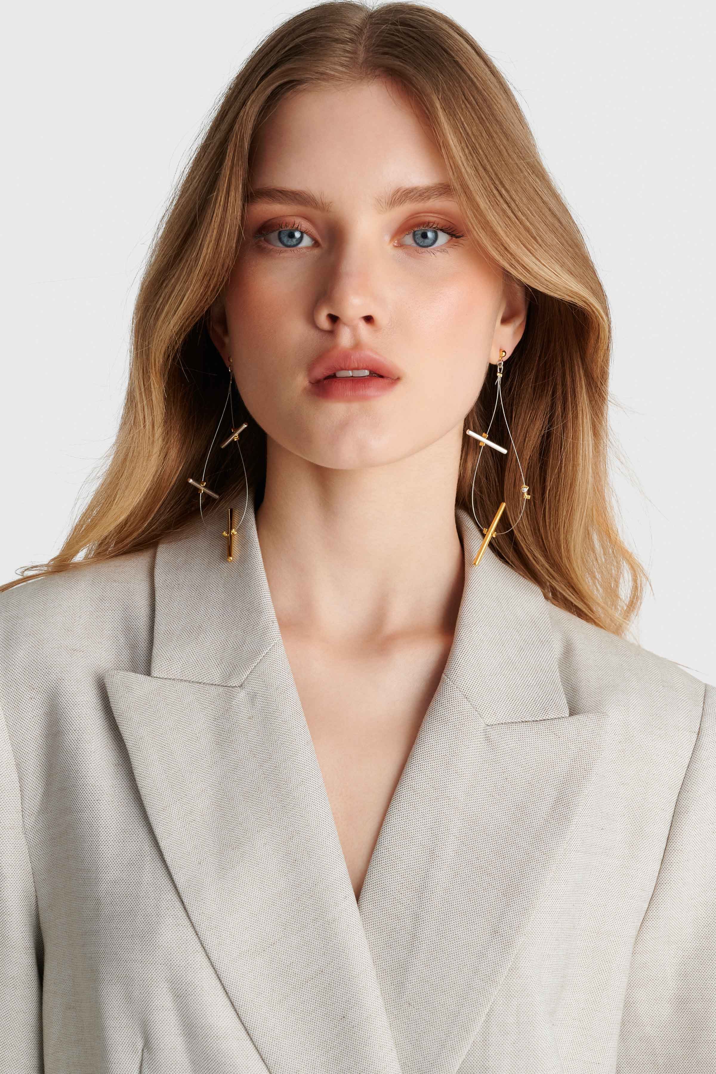 Σκουλαρίκια με γεωμετρικά σχέδια - Πολύχρωμο