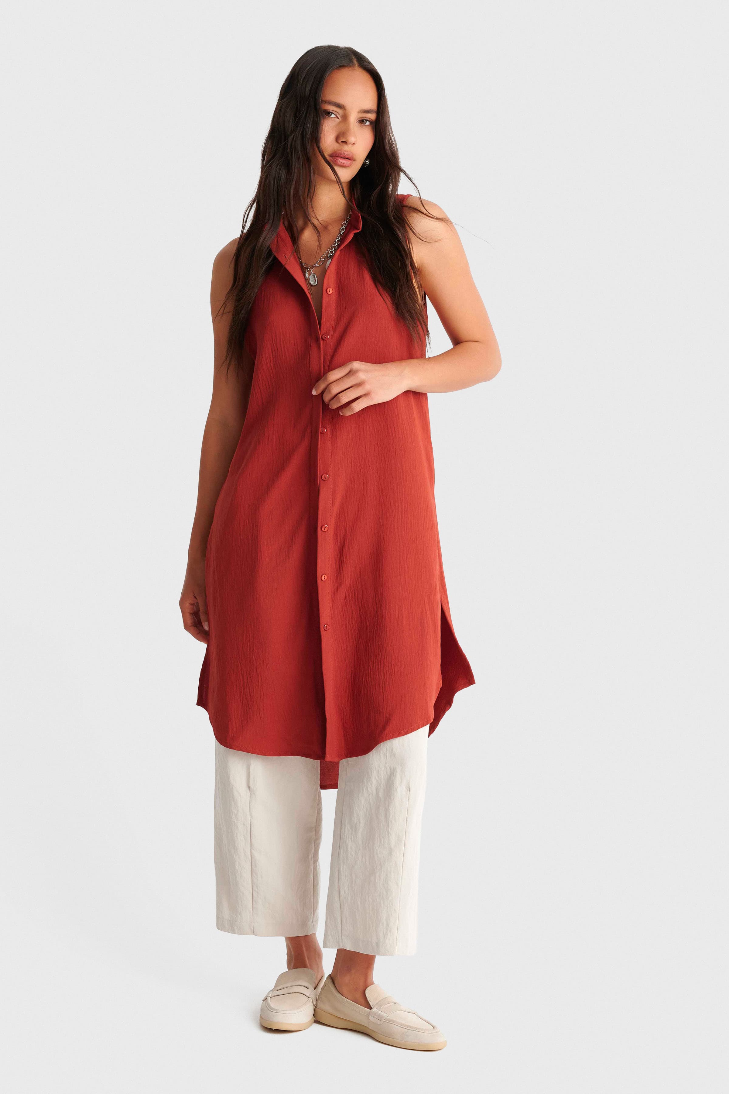 Πουκαμίσα αμάνικη μακριά - PAPRICA