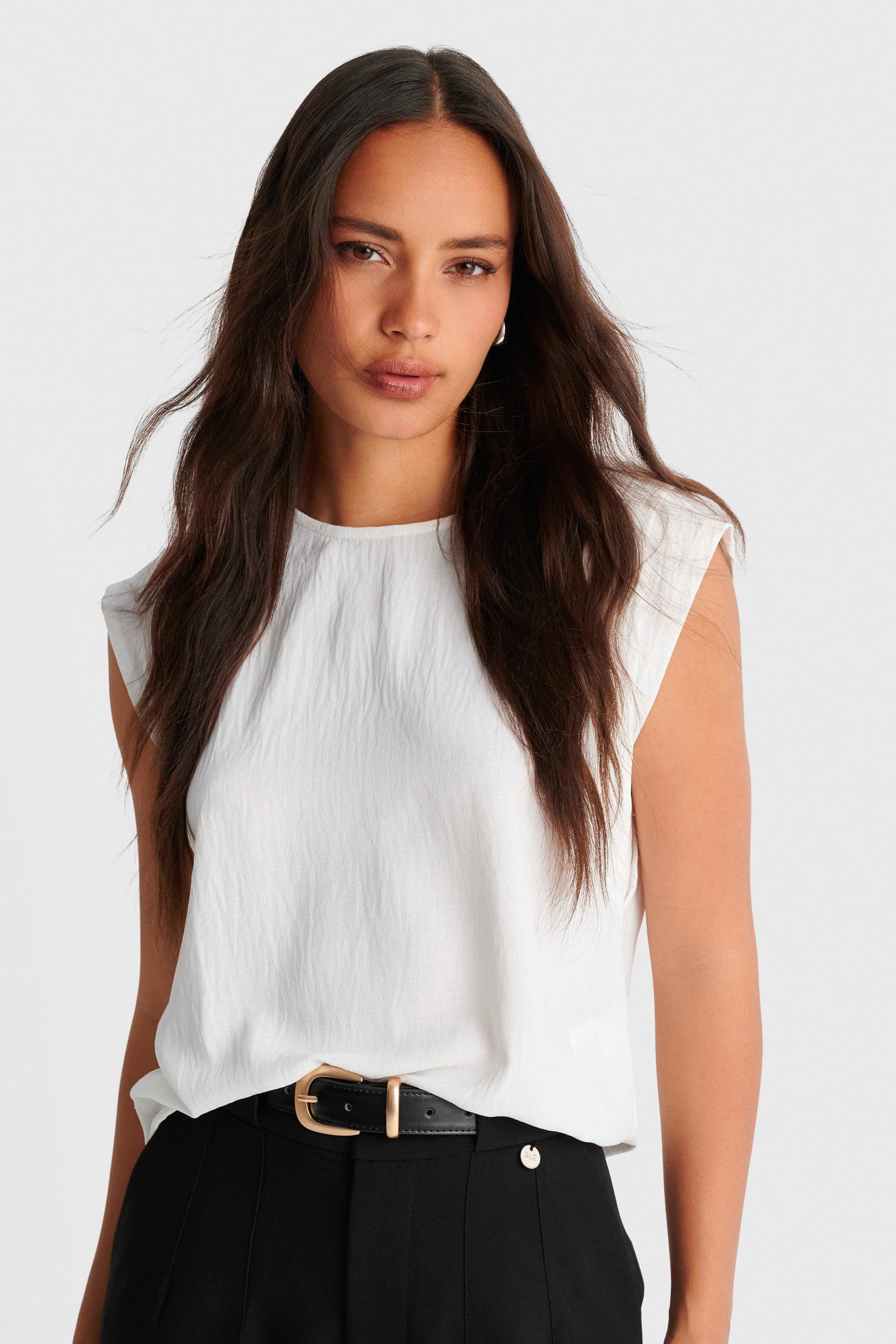 Τοπ αμάνικο μονόχρωμο - Λευκό