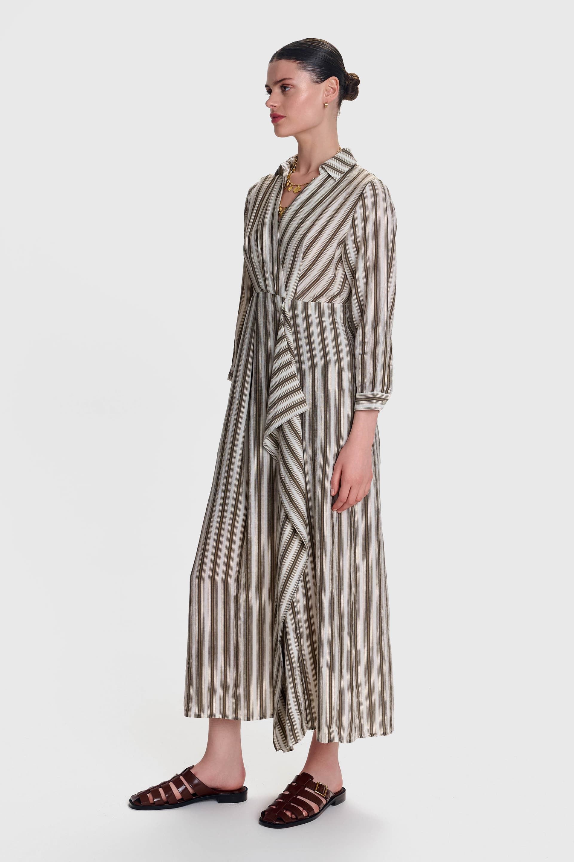 Φόρεμα μακρύ ριγέ - Πολύχρωμο