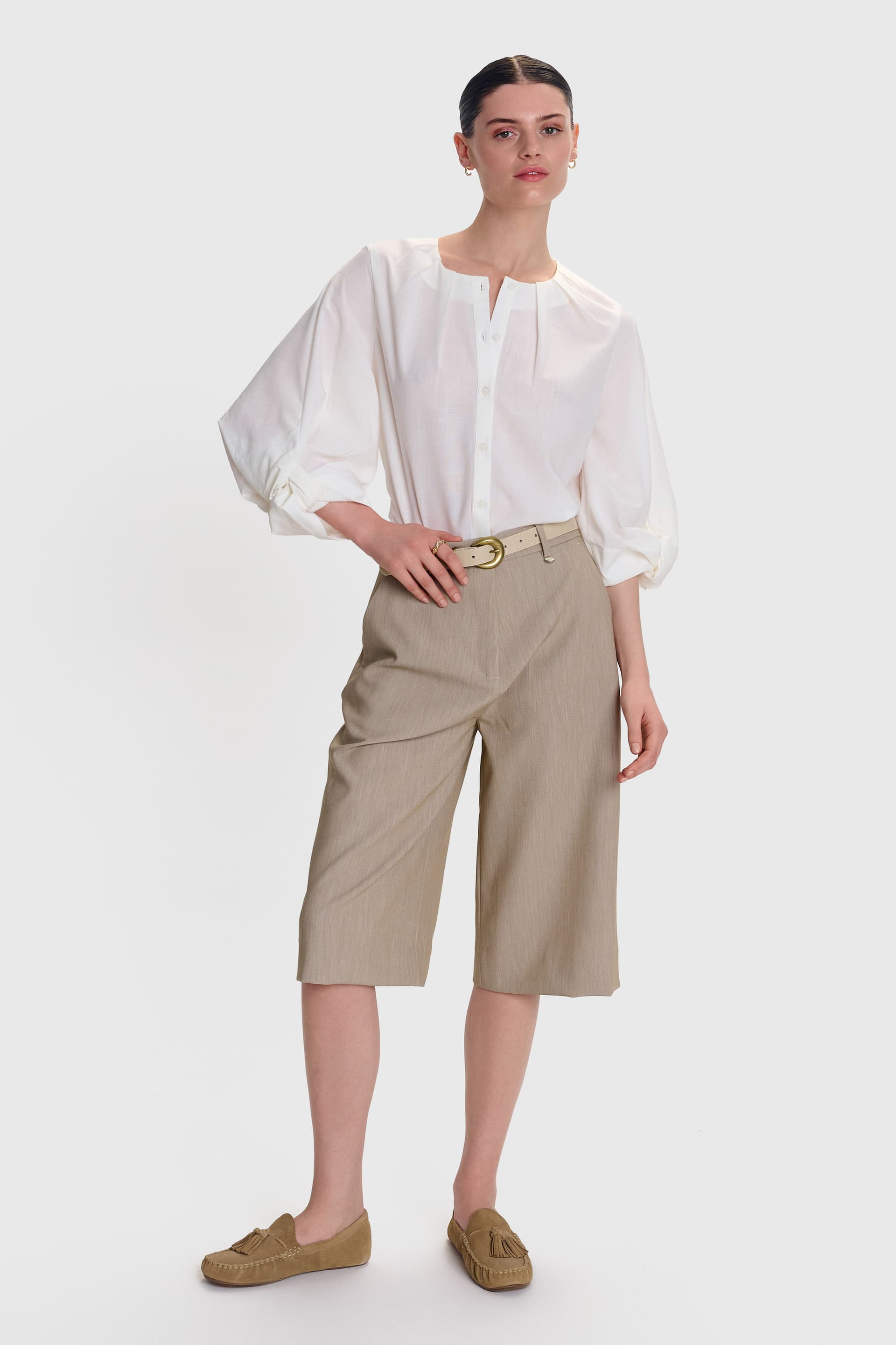 Πουκάμισο με μάο γιακά - Λευκό