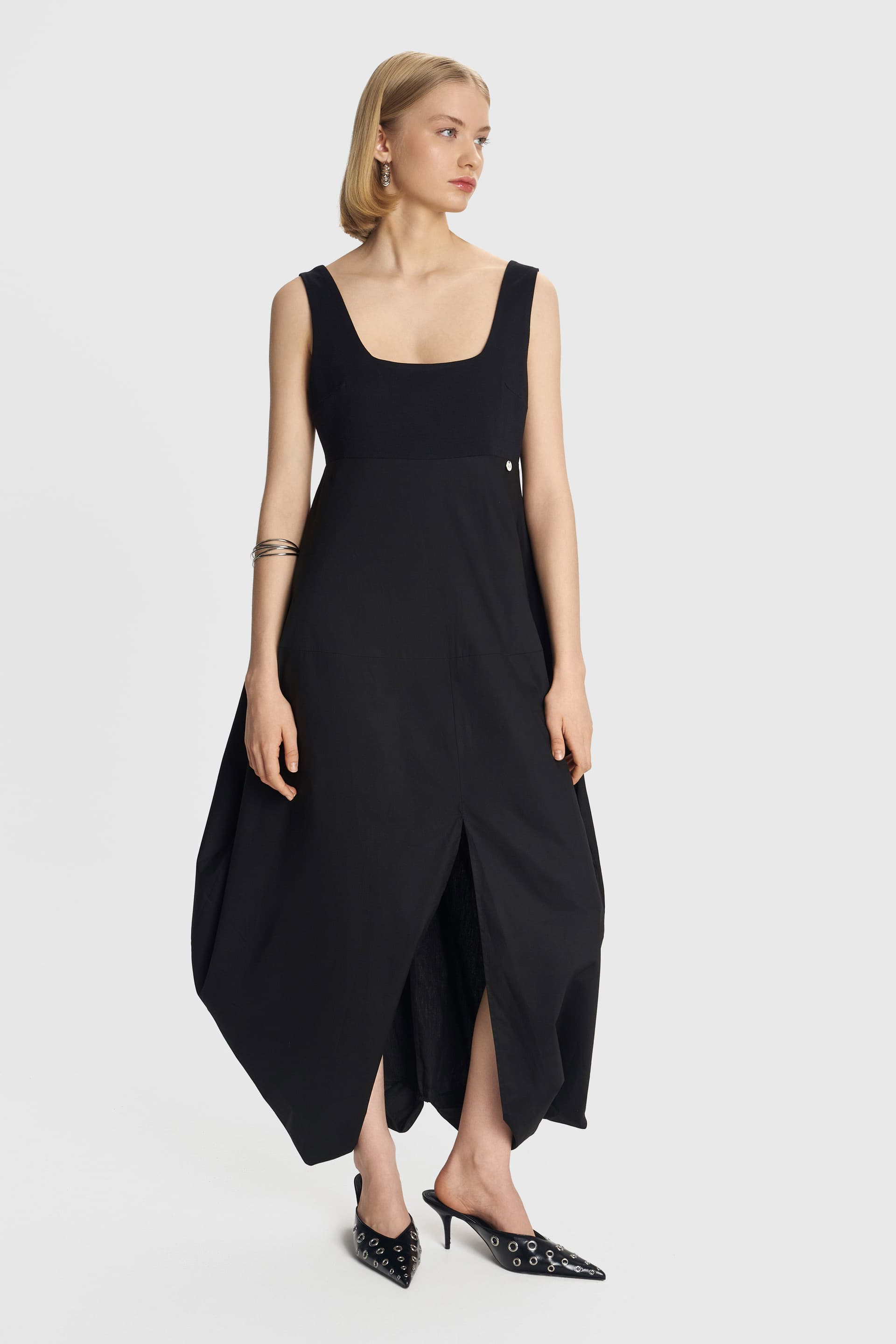 Φόρεμα μακρύ balloon - Μαύρο