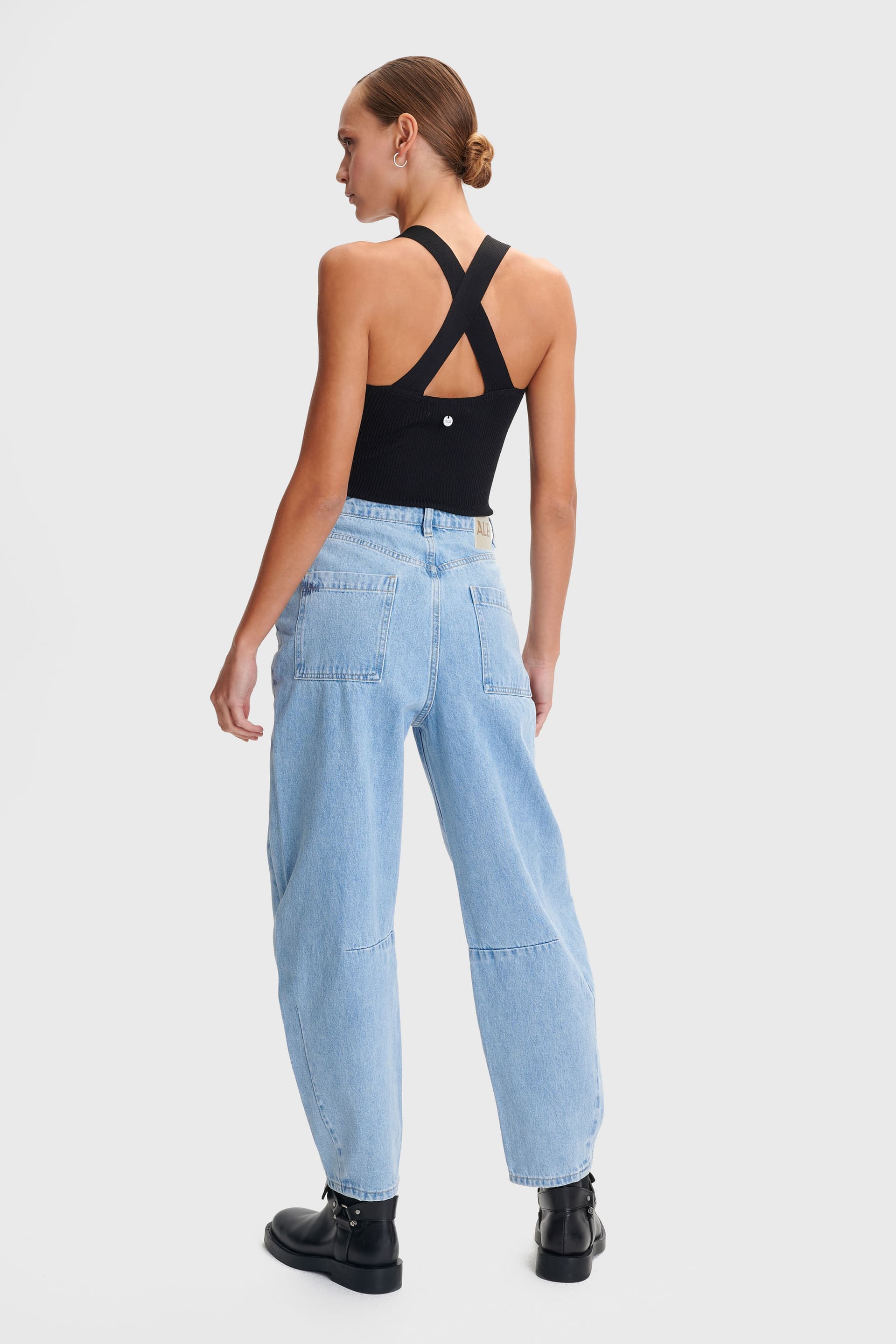 Παντελόνι τζιν barrel fit με ραφές - USED