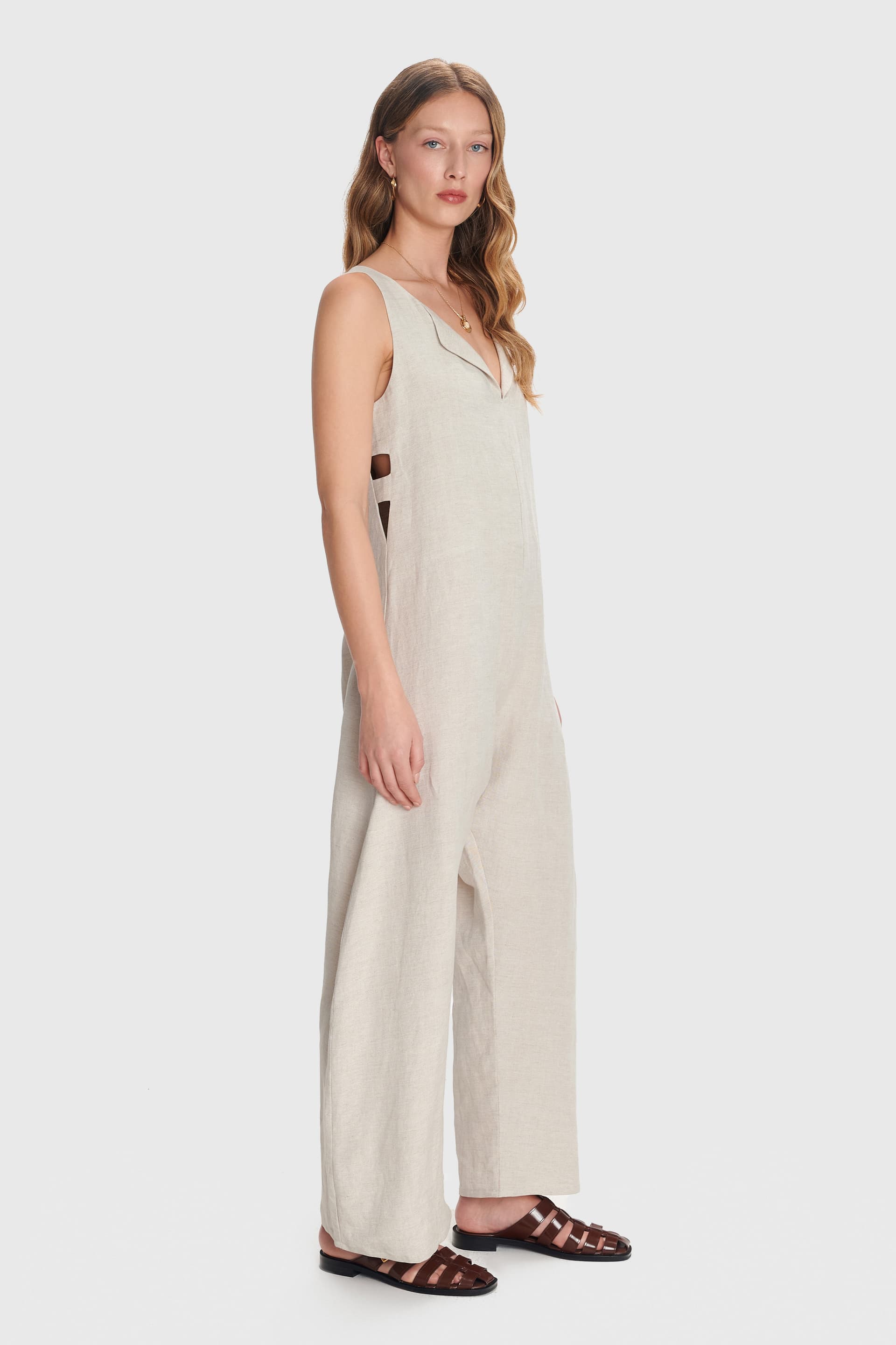 Ολόσωμη φόρμα με cut out - NATURAL