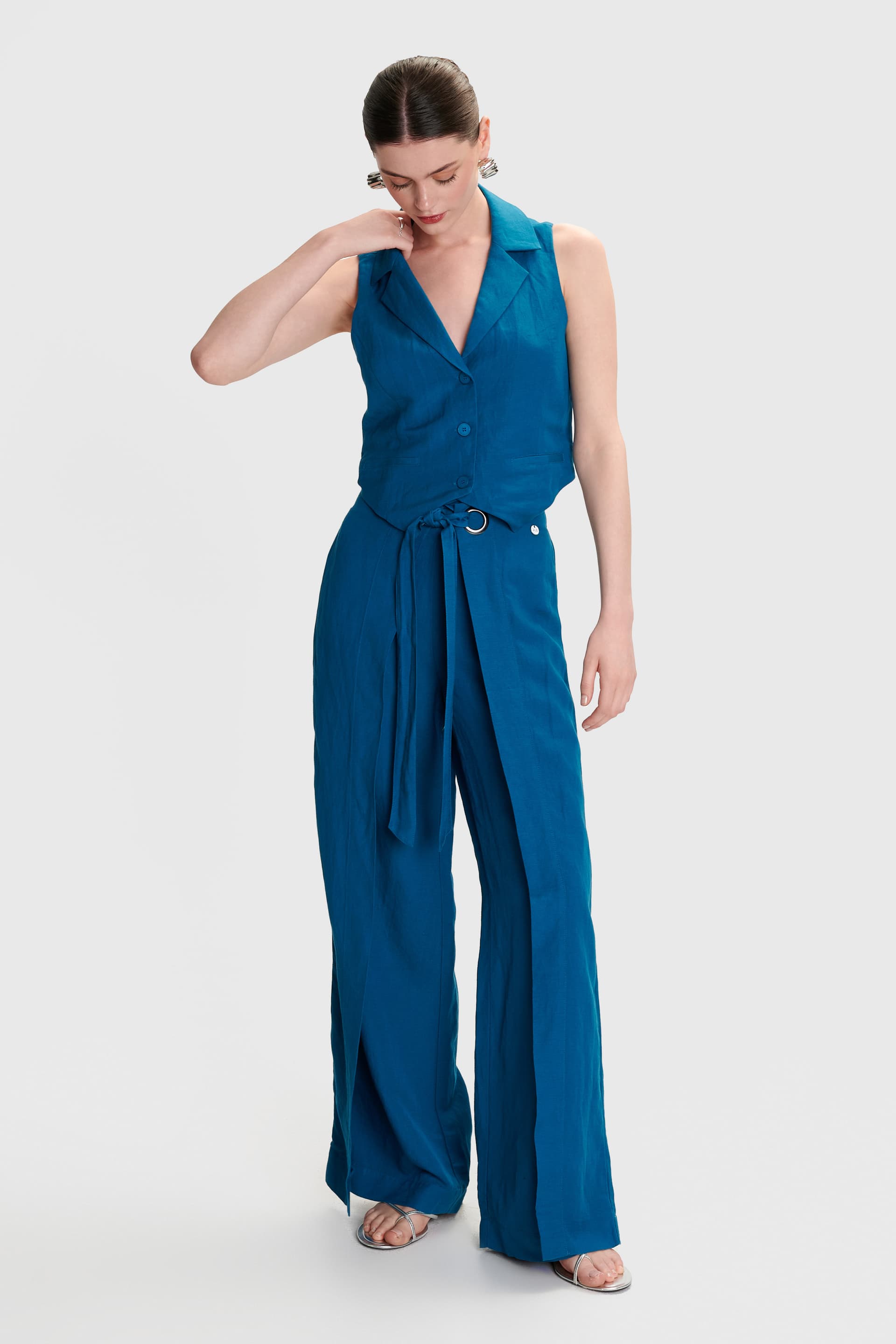 Γιλέκο λινό - OTTANIO