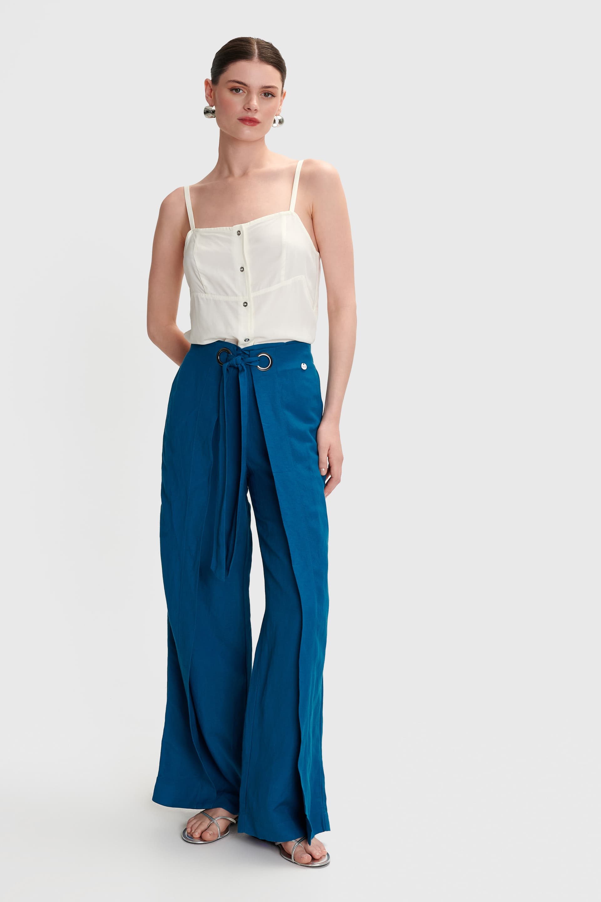 Παντελόνα λινή σχεδιαστική - OTTANIO