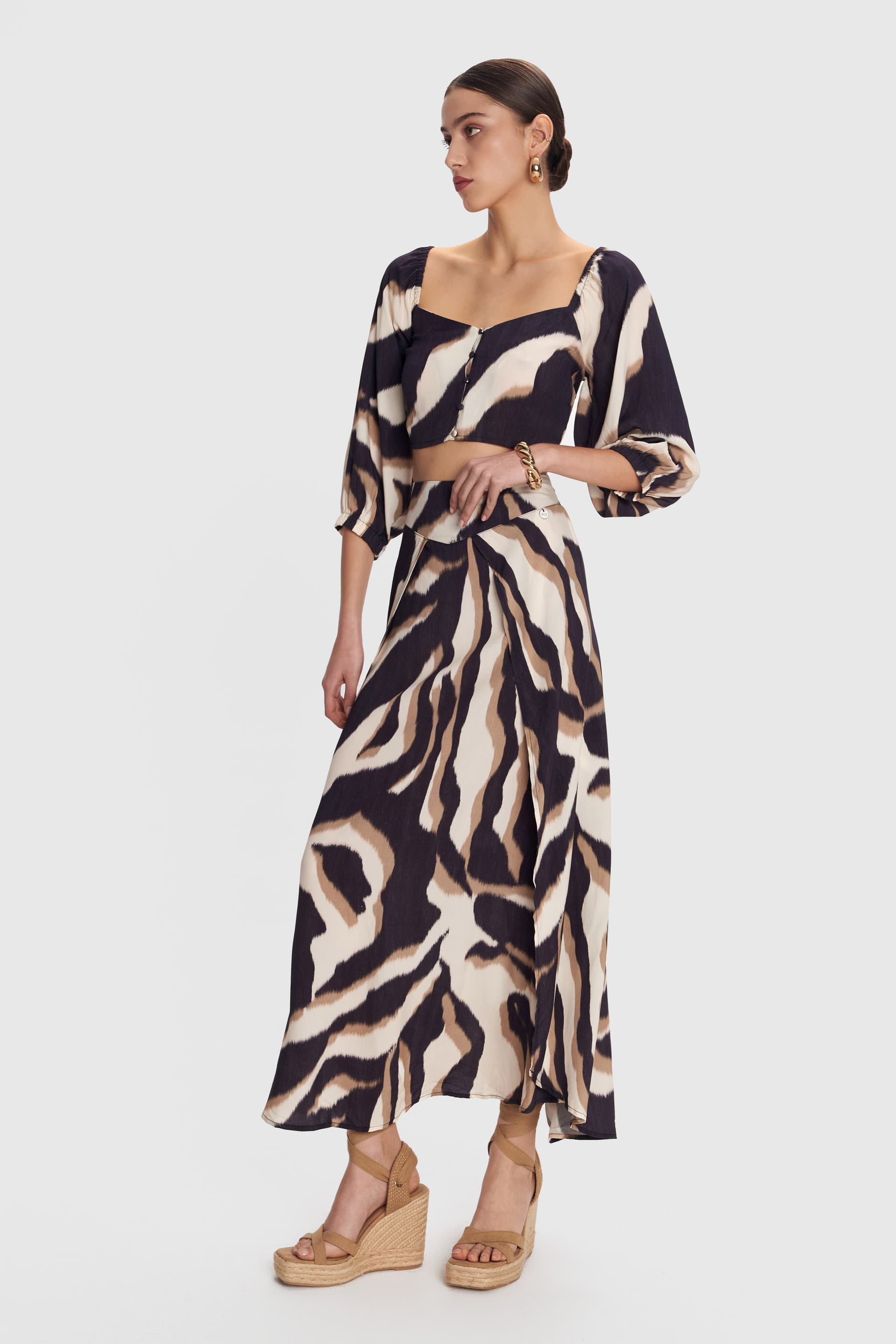 Φούστα maxi εμπριμέ - Πολύχρωμο