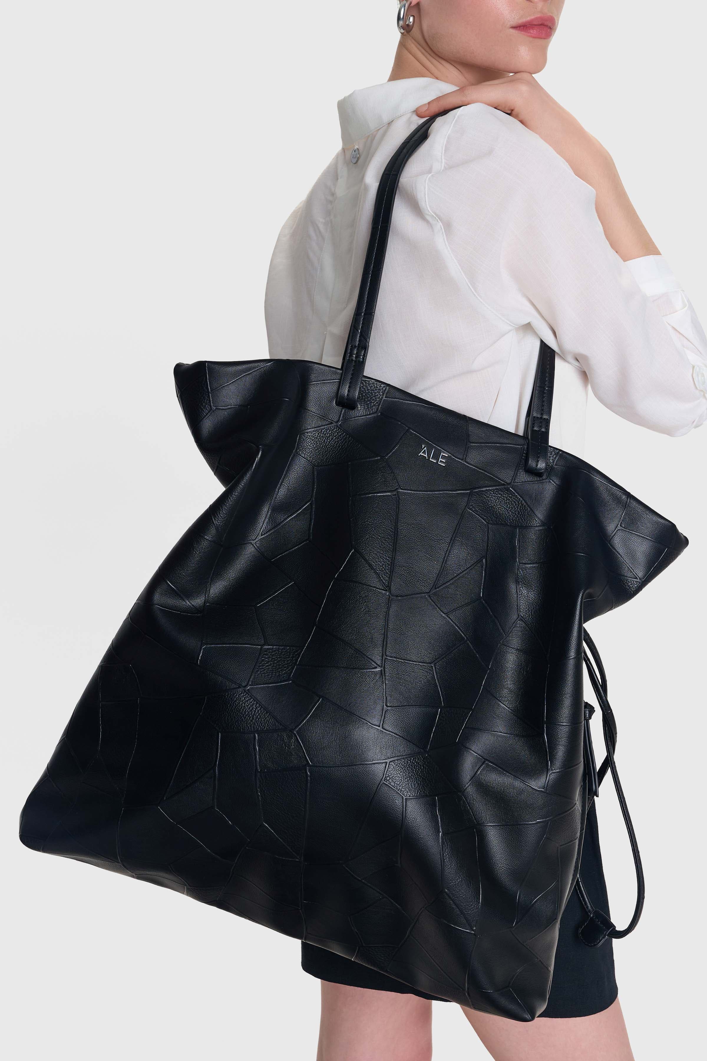 Μεγάλη τσάντα ώμου - Μαύρο