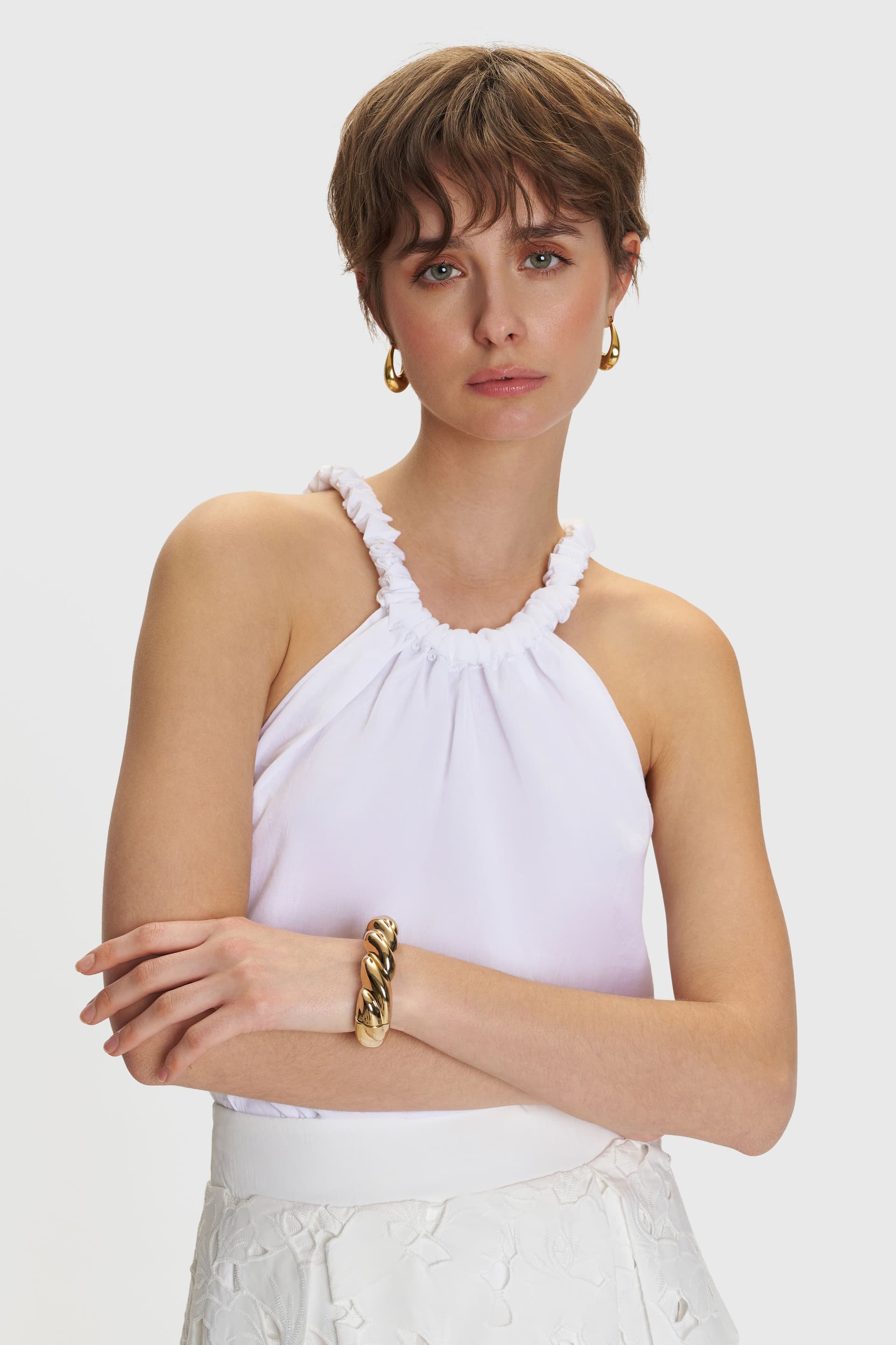 Halterneck τοπ - Λευκό