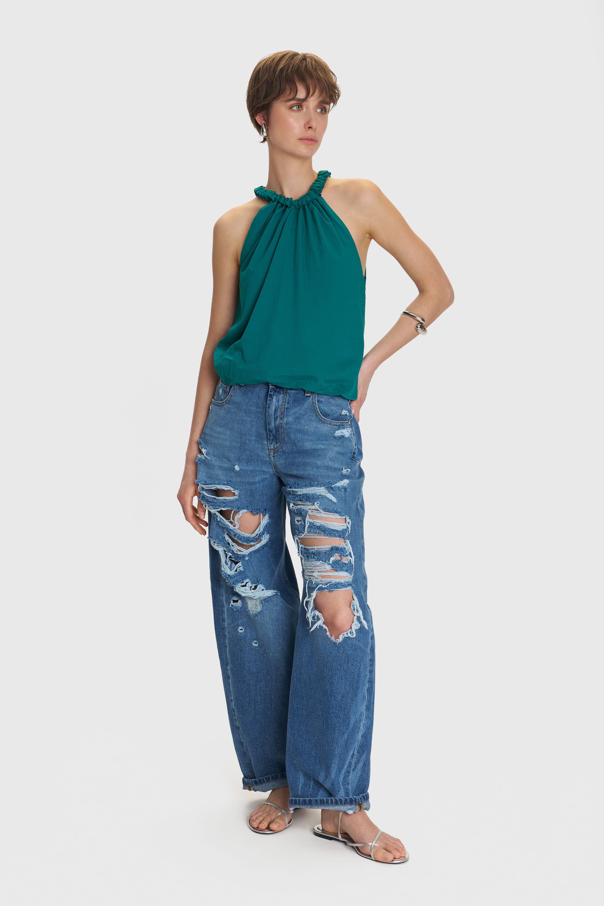 Halterneck τοπ - Πράσινο