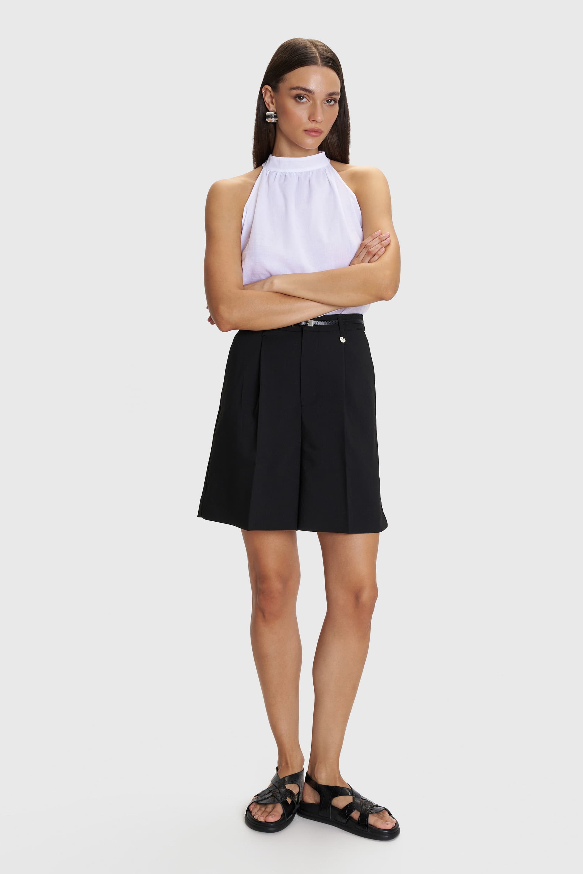 Βερμούδα με ζώνη - Μαύρο