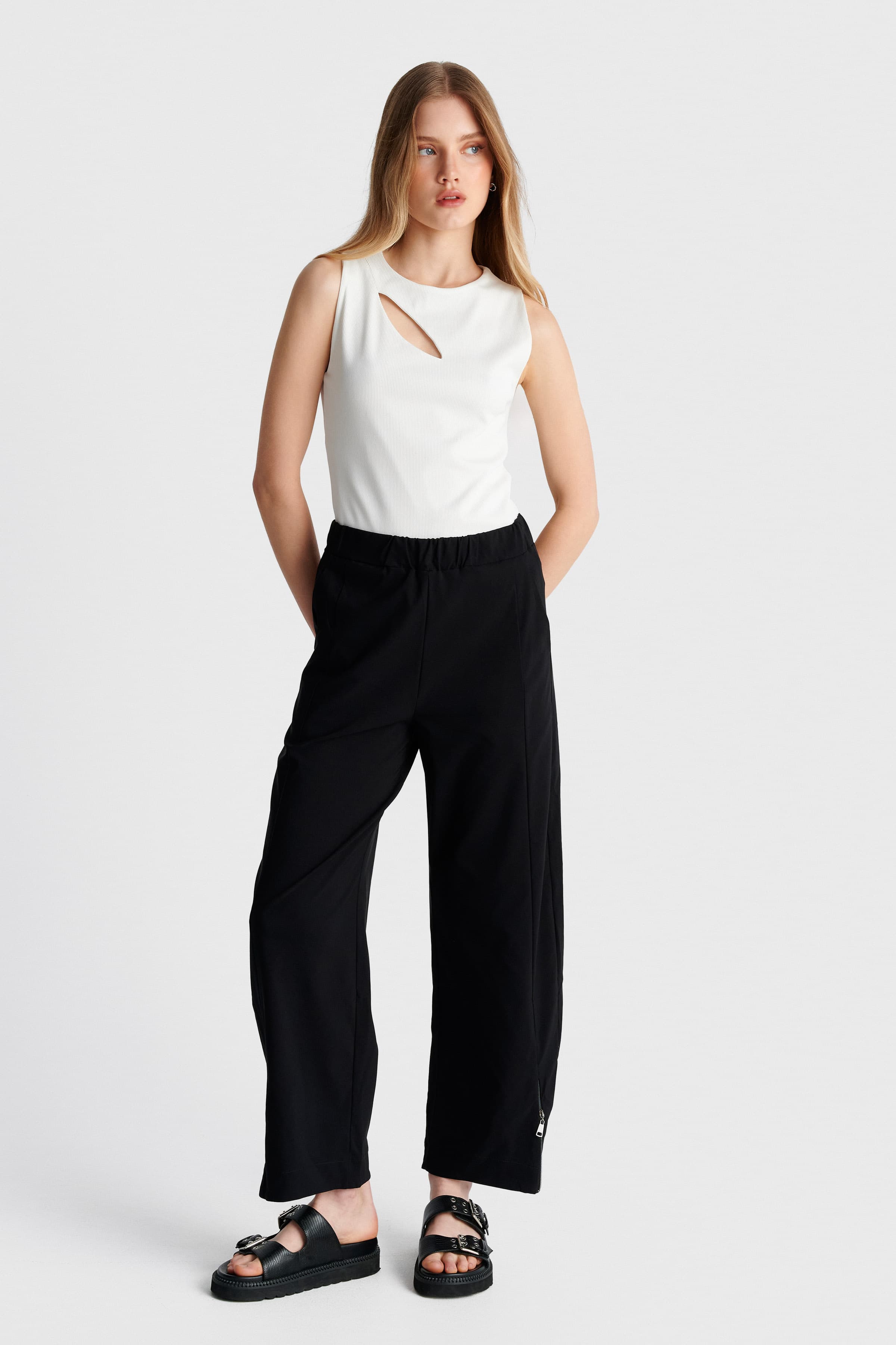 Παντελόνι barrel - Μαύρο