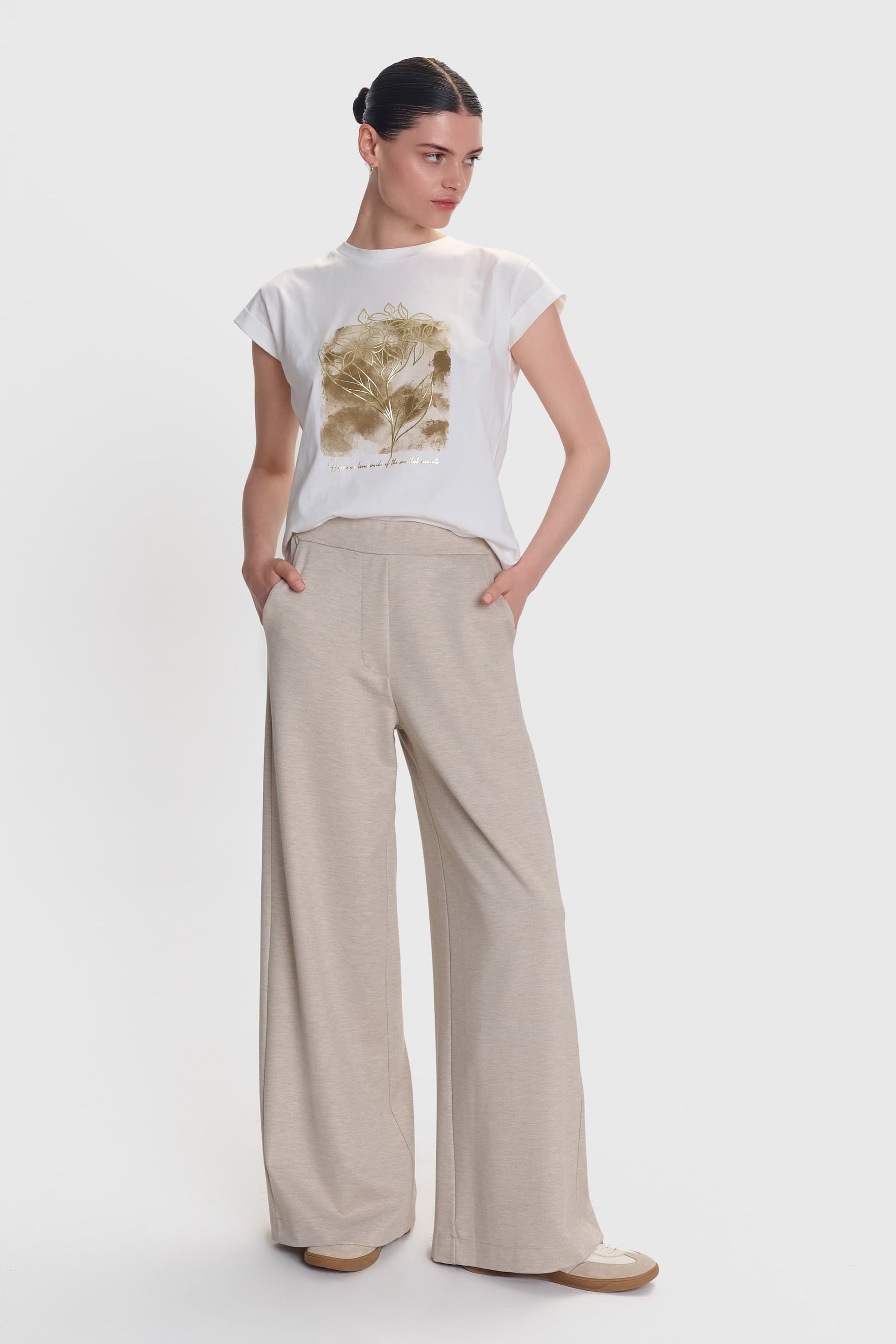 Παντελόνι φόρμας φούτερ - SAND