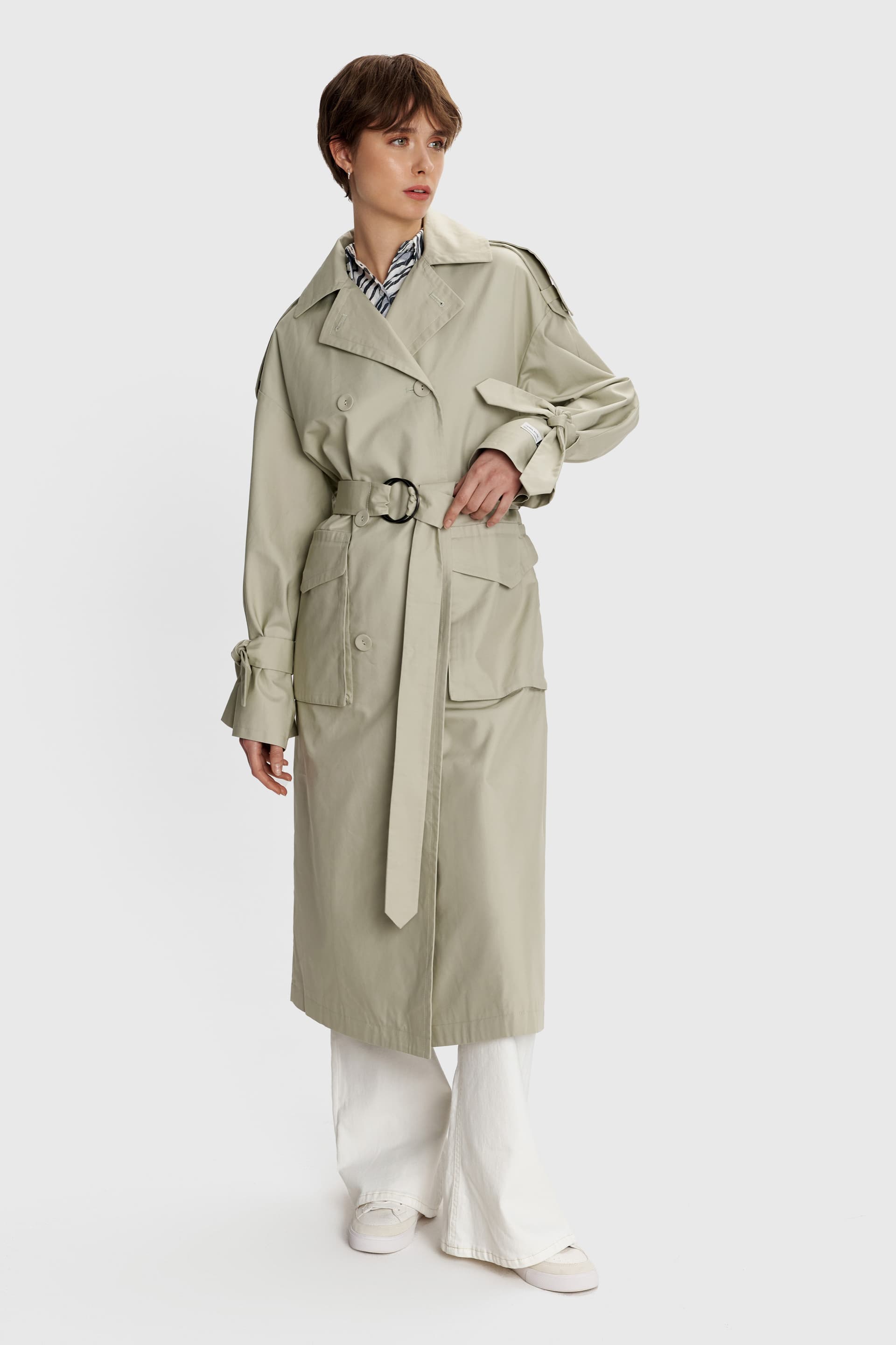 Καμπαρντίνα μακριά με κουμπιά στο πίσω μέρος - MINT