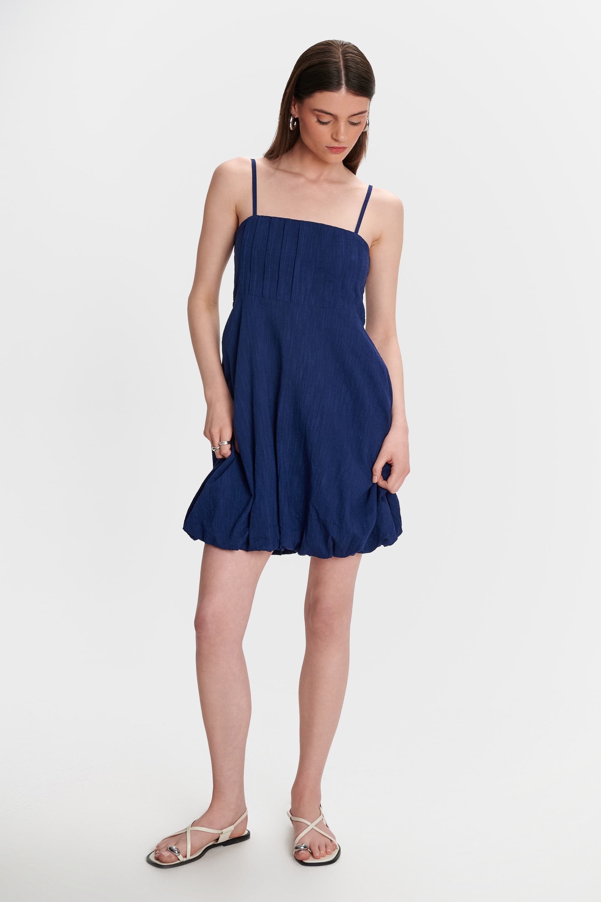 Φόρεμα κοντό balloon - Μπλε