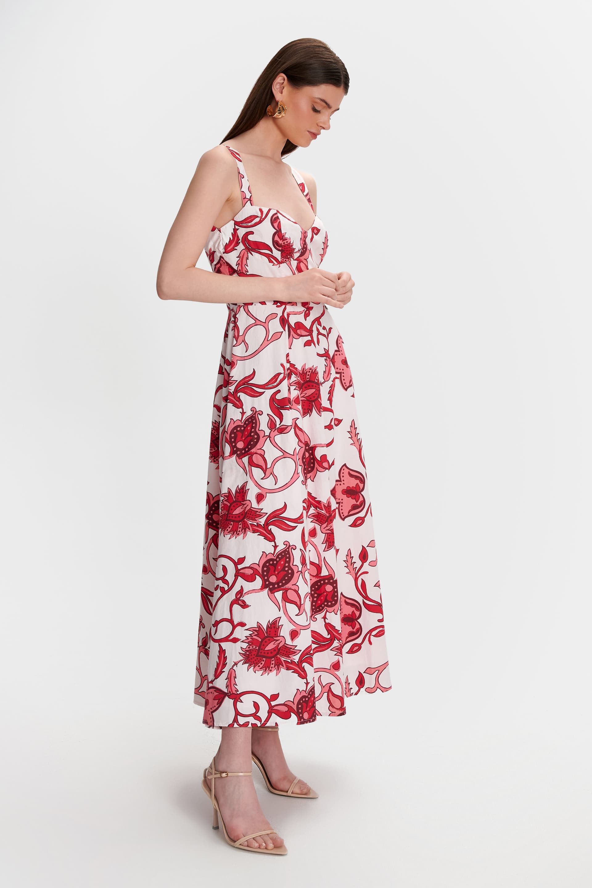 Φόρεμα μακρύ με άνοιγμα στην πλάτη - Πολύχρωμο