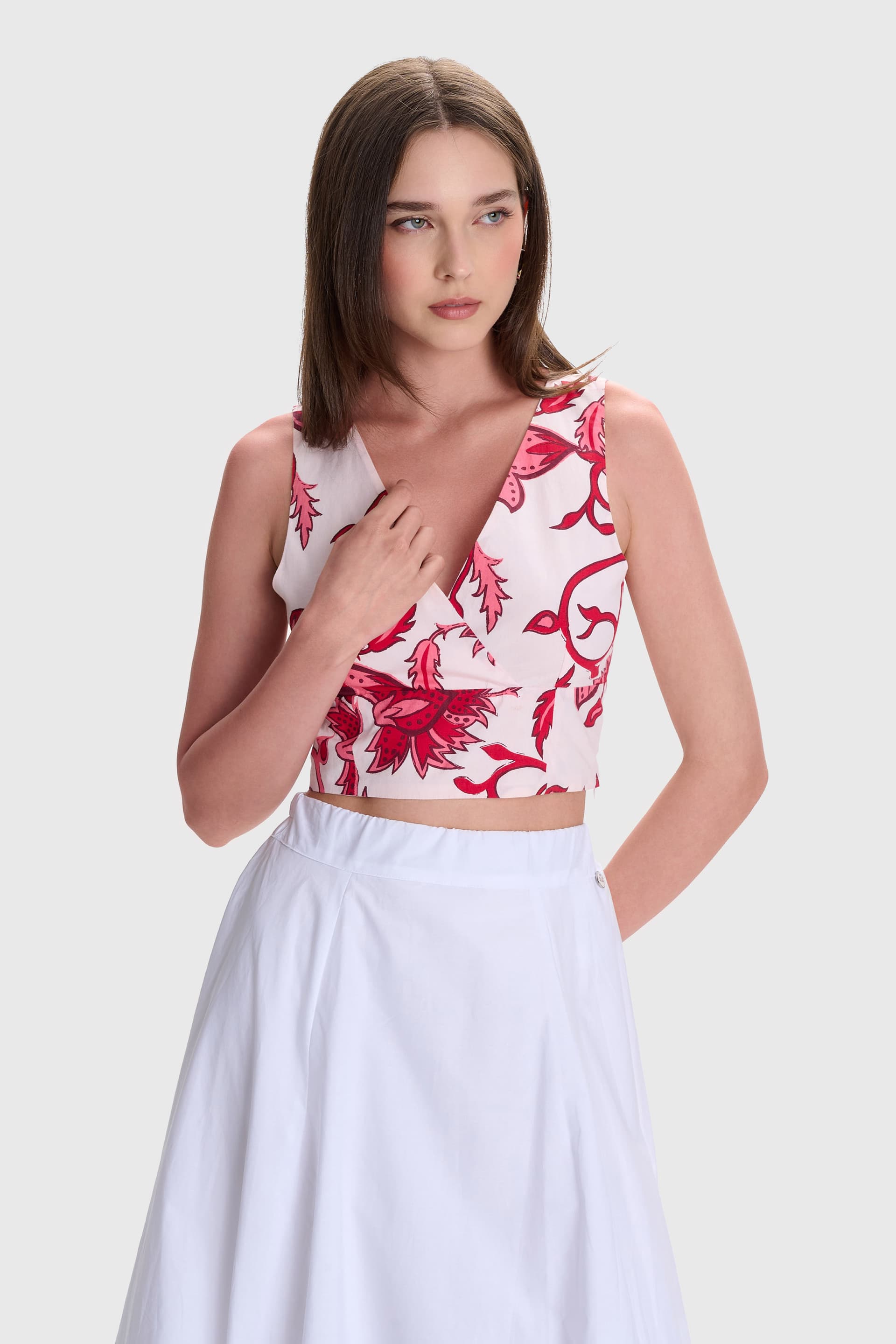 Μπούστο abstract φλοράλ - Πολύχρωμο