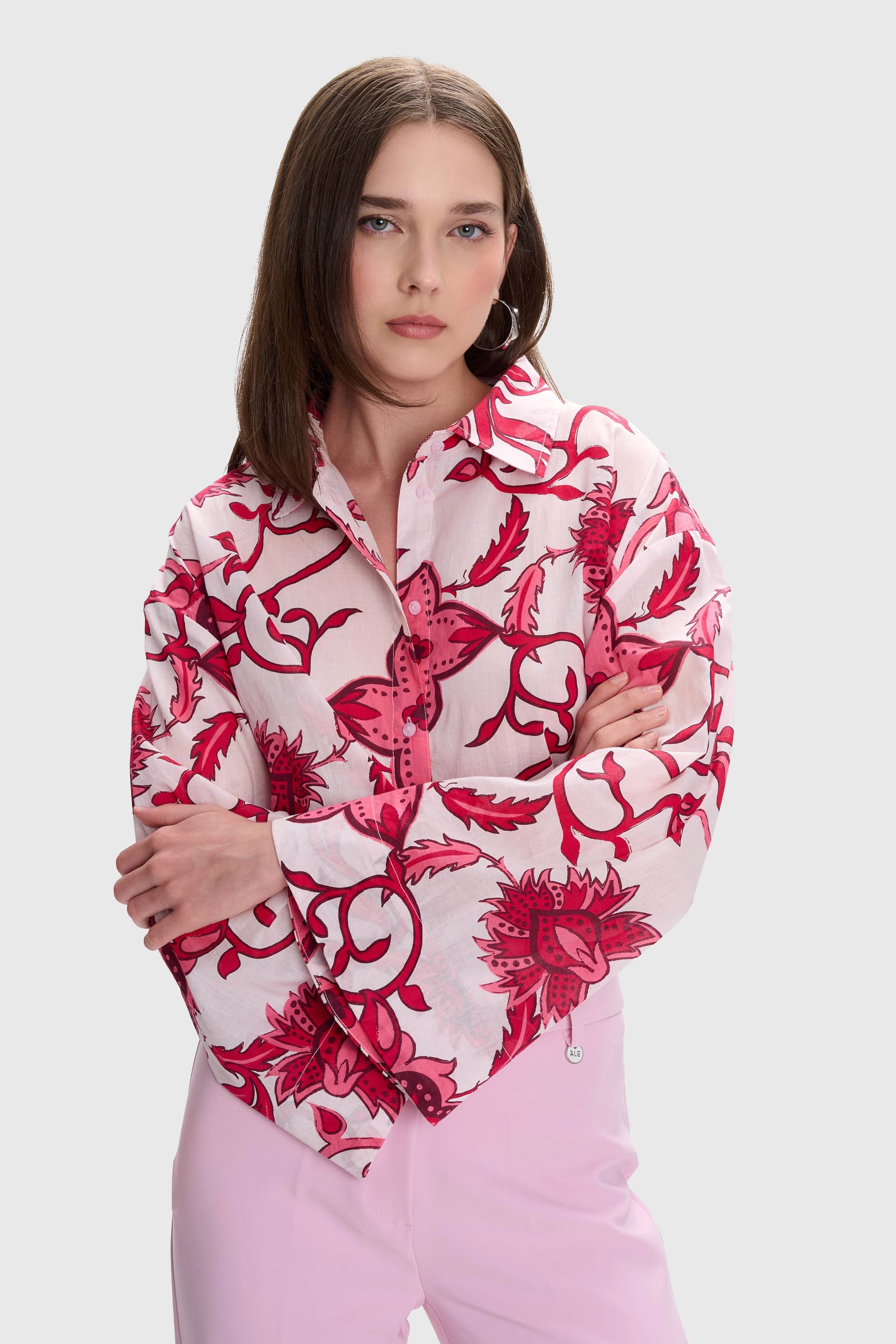 Πουκάμισο abstract φλοράλ - Πολύχρωμο