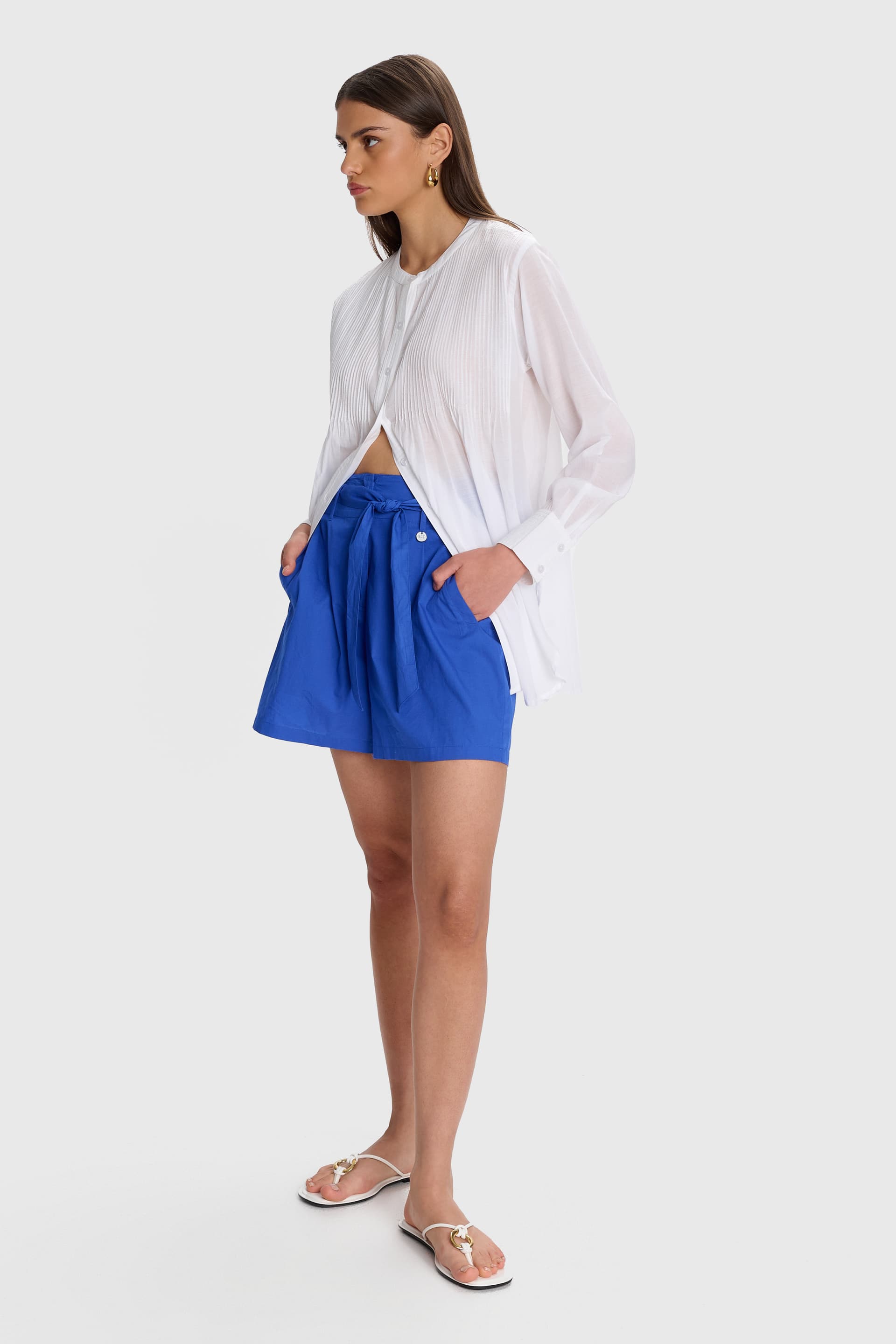 Πουκάμισο σχεδιαστικό μονόχρωμο - Λευκό