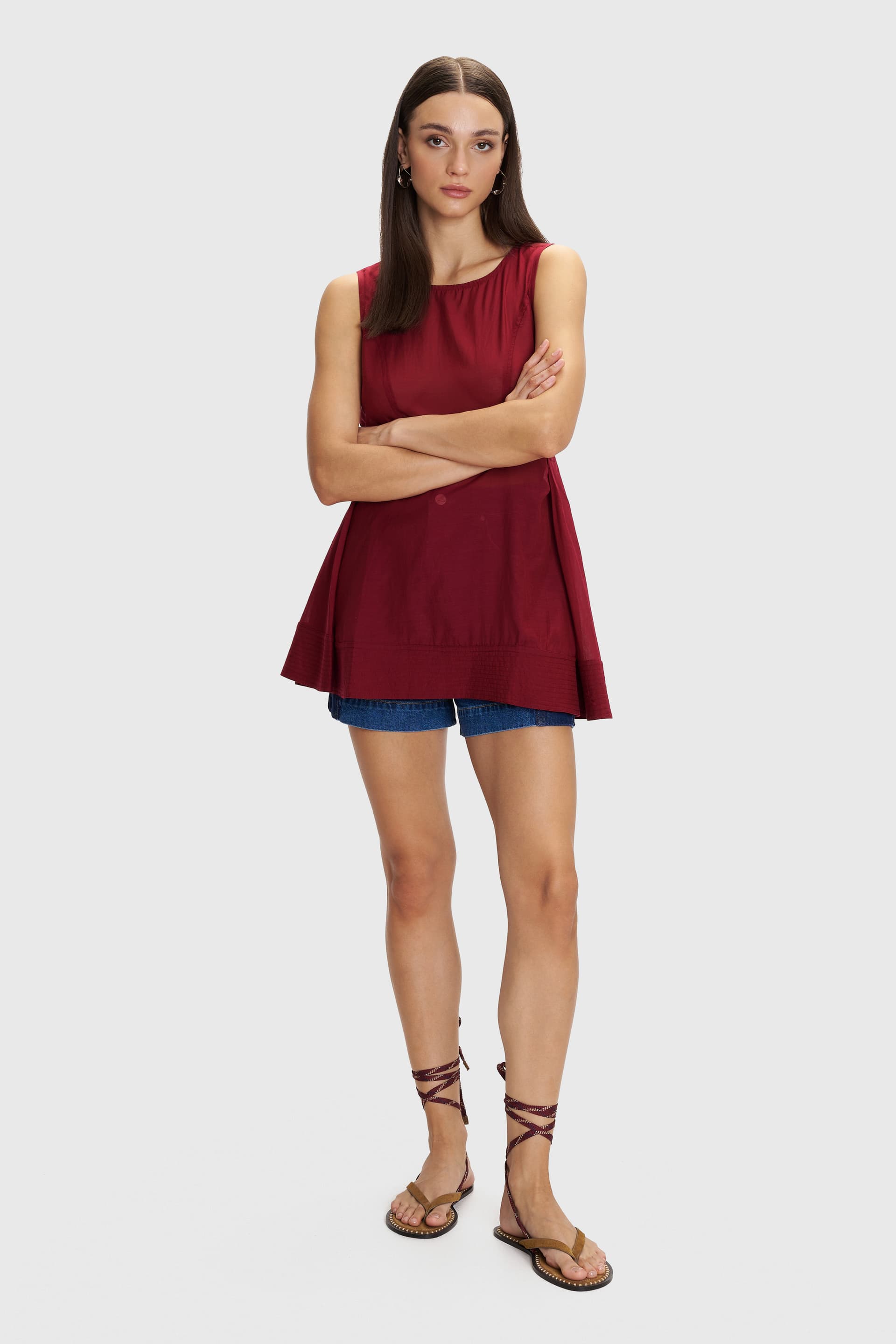 Τοπ αμάνικο μονόχρωμο - CHERRY