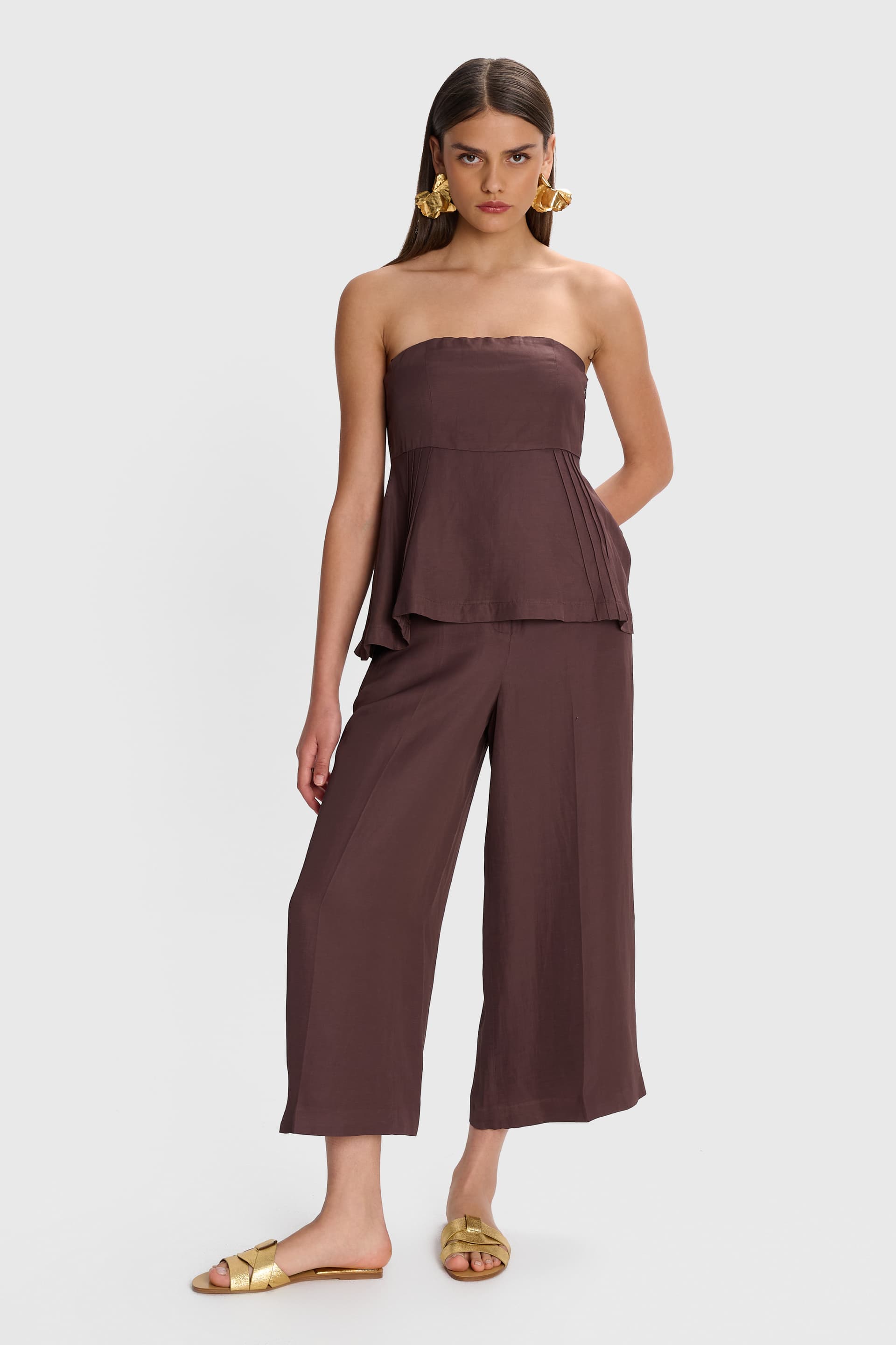 Στράπλες τοπ - CHOCOLATE