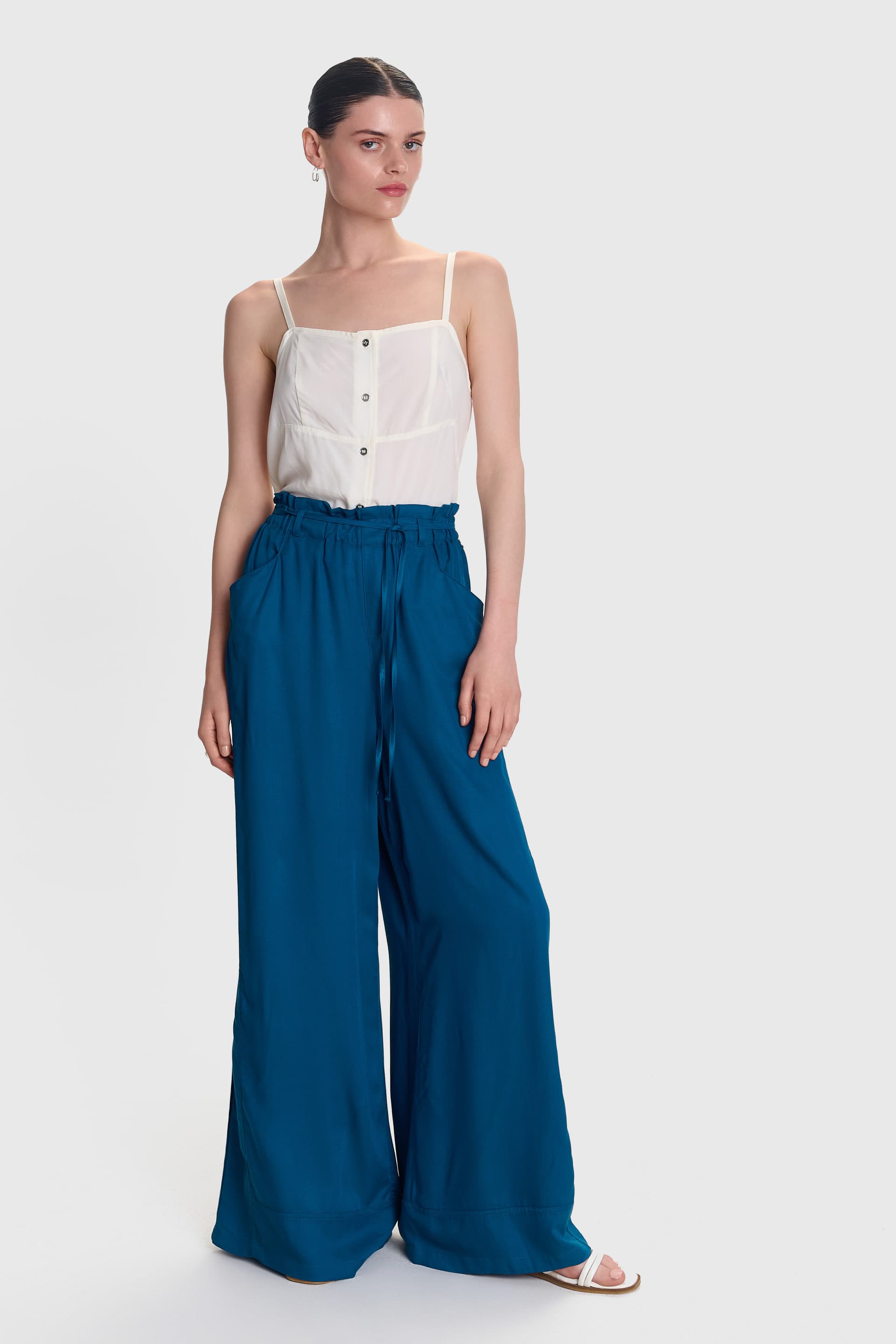 Παντελόνα μόνοχρωμη loose fit - OTTANIO