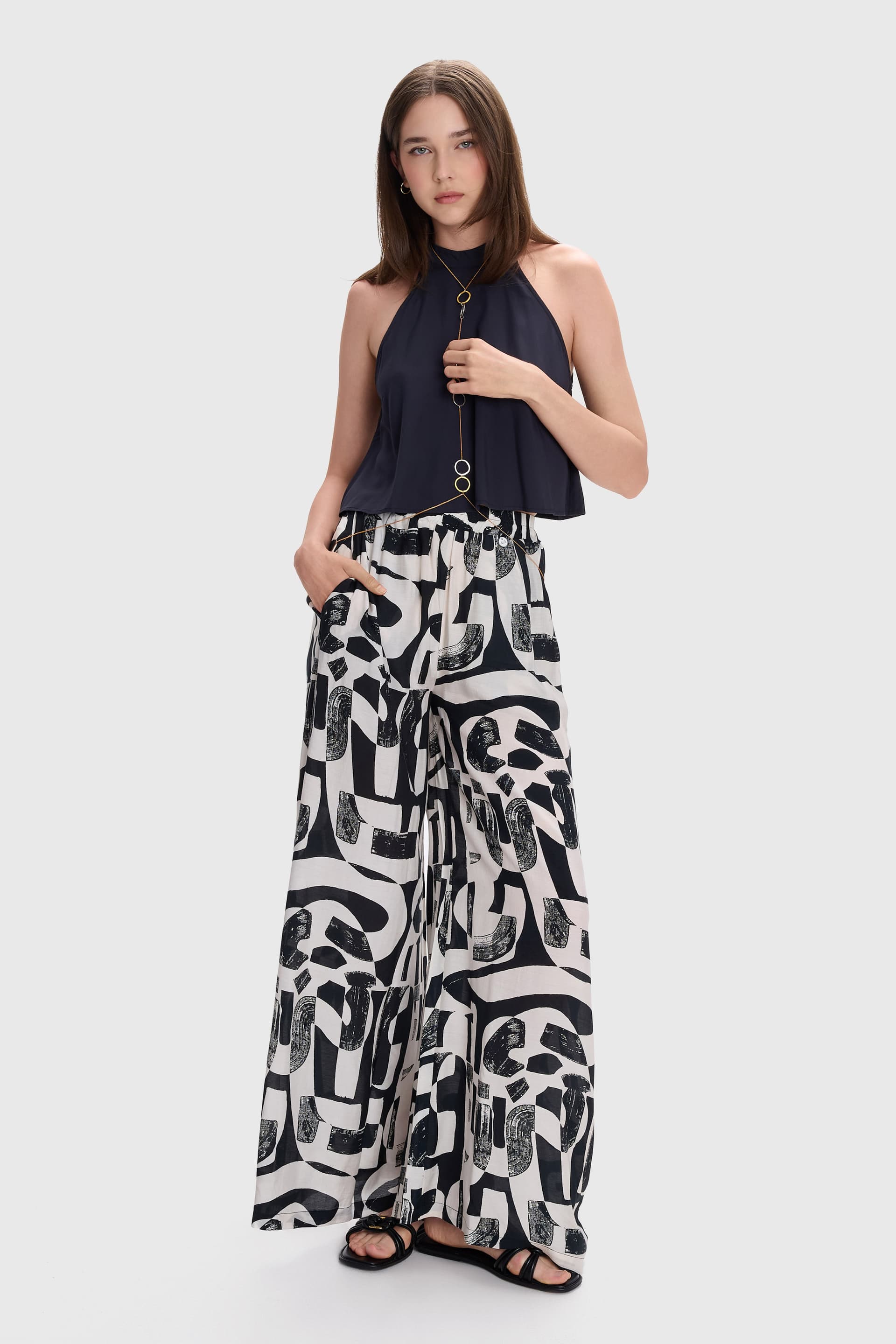 Παντελόνα εμπριμέ - Πολύχρωμο