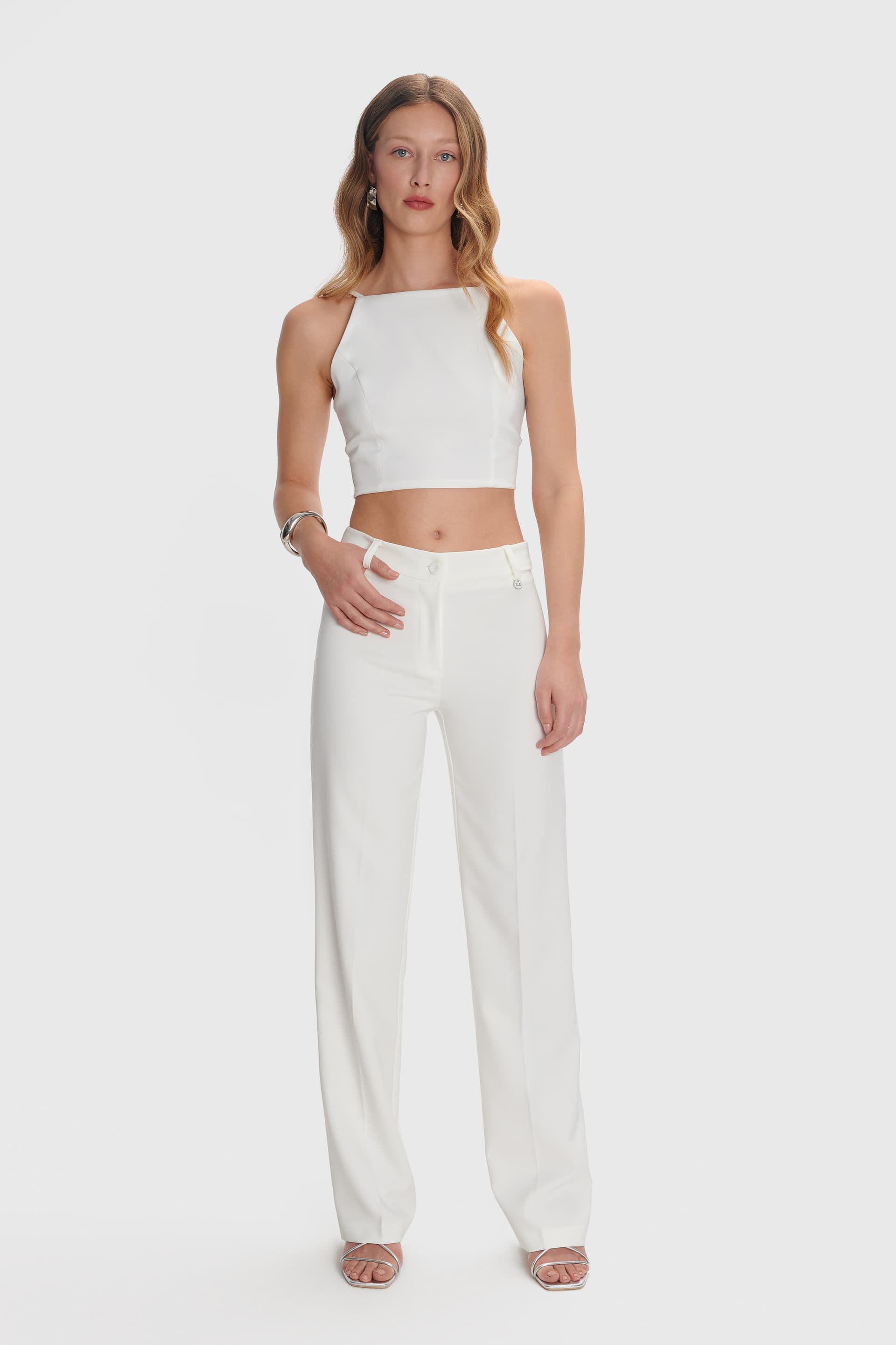 Τοπ με δέσιμο στην πλάτη  - Λευκό