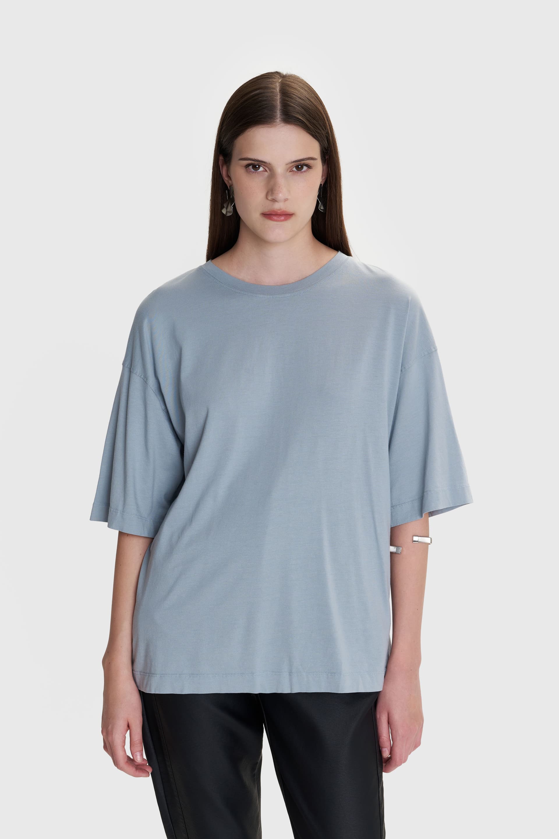 Μπλούζα με σκίσιμο πίσω - Μπλε