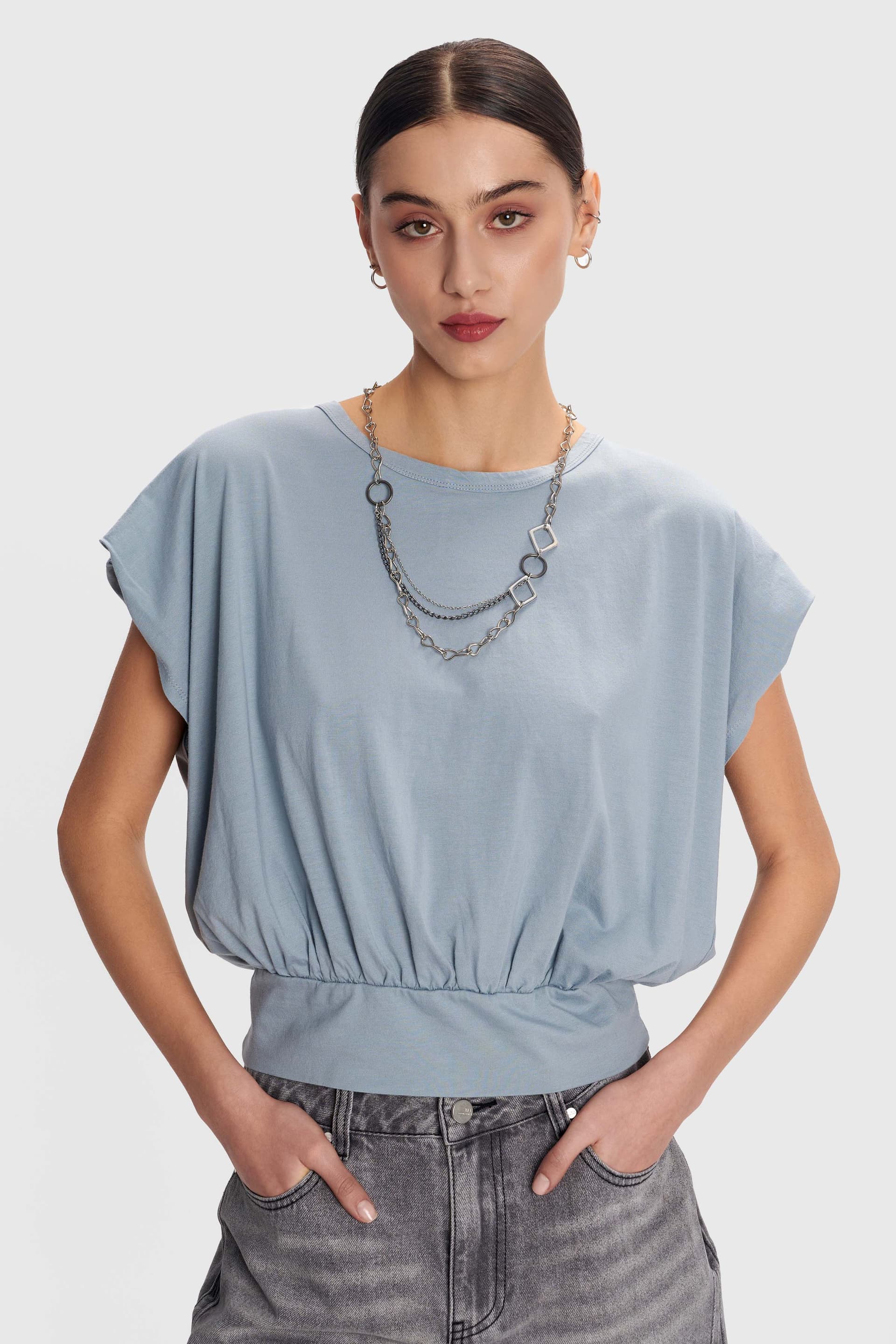 Μπλούζα αμάνικη - Μπλε