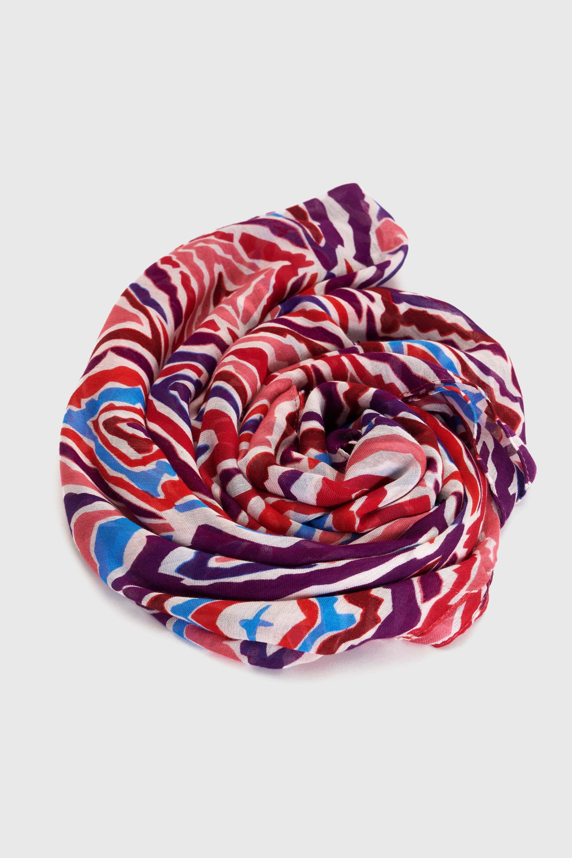 Φουλάρι με abstract ρόμβους - Κόκκινο