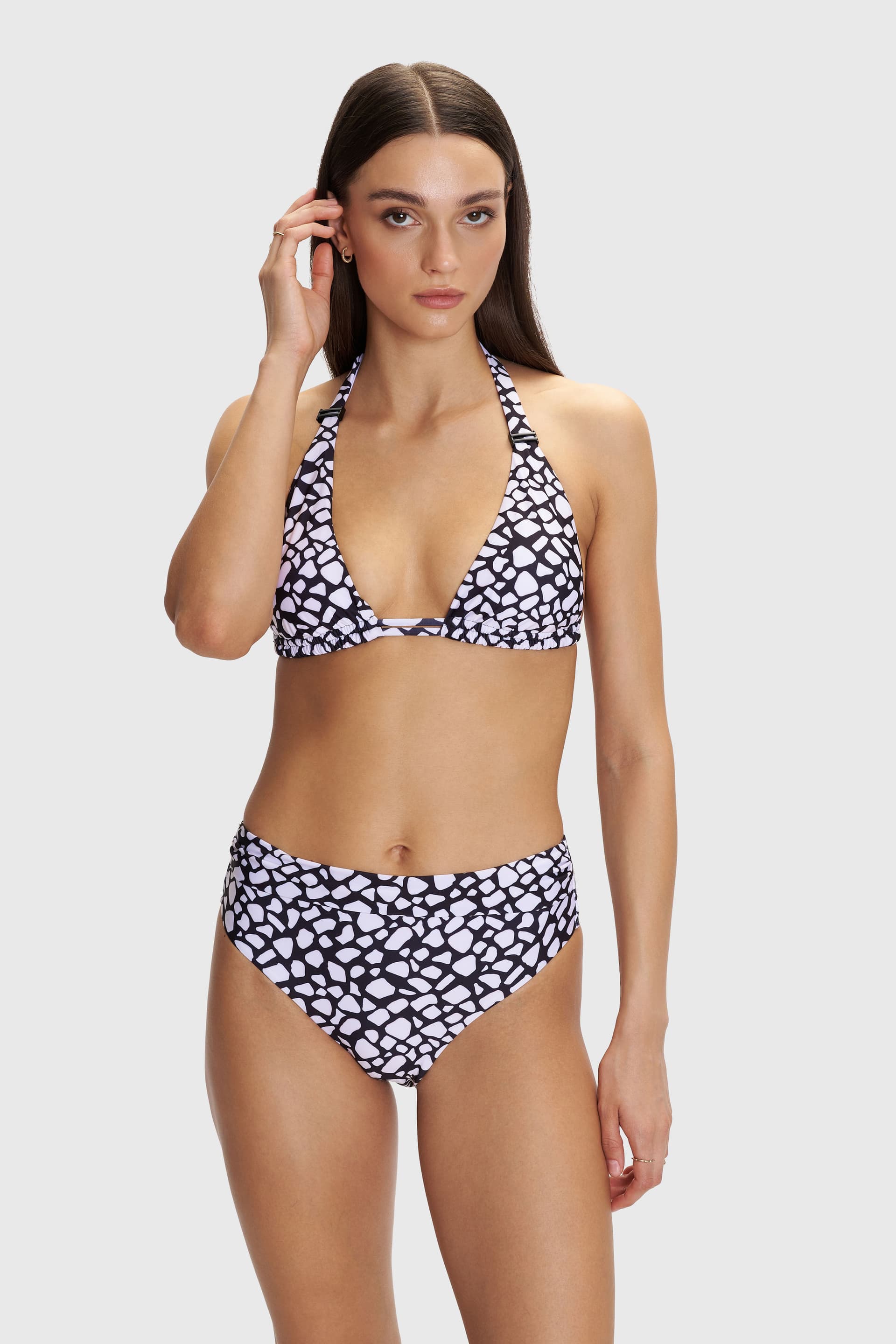 Μαγιό μπικίνι με μοτίβο - Μαύρο