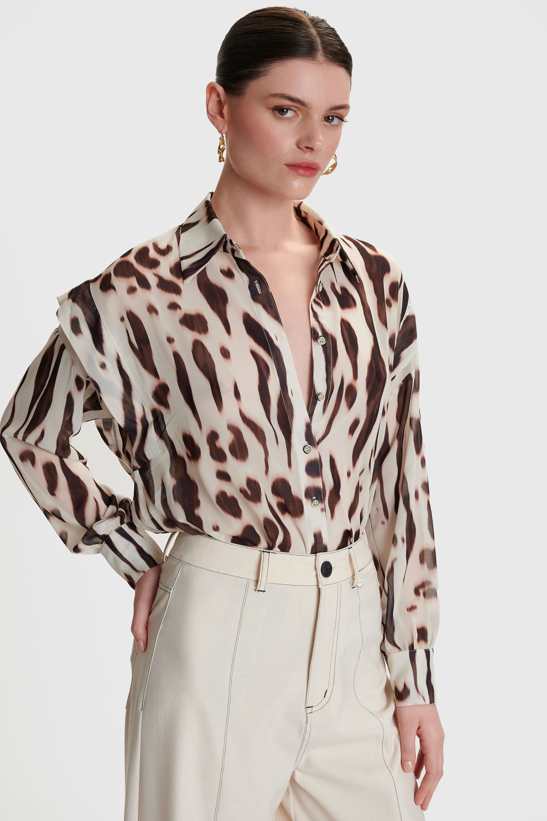 Πουκάμισο διαφάνεια εμπριμέ - Πολύχρωμο