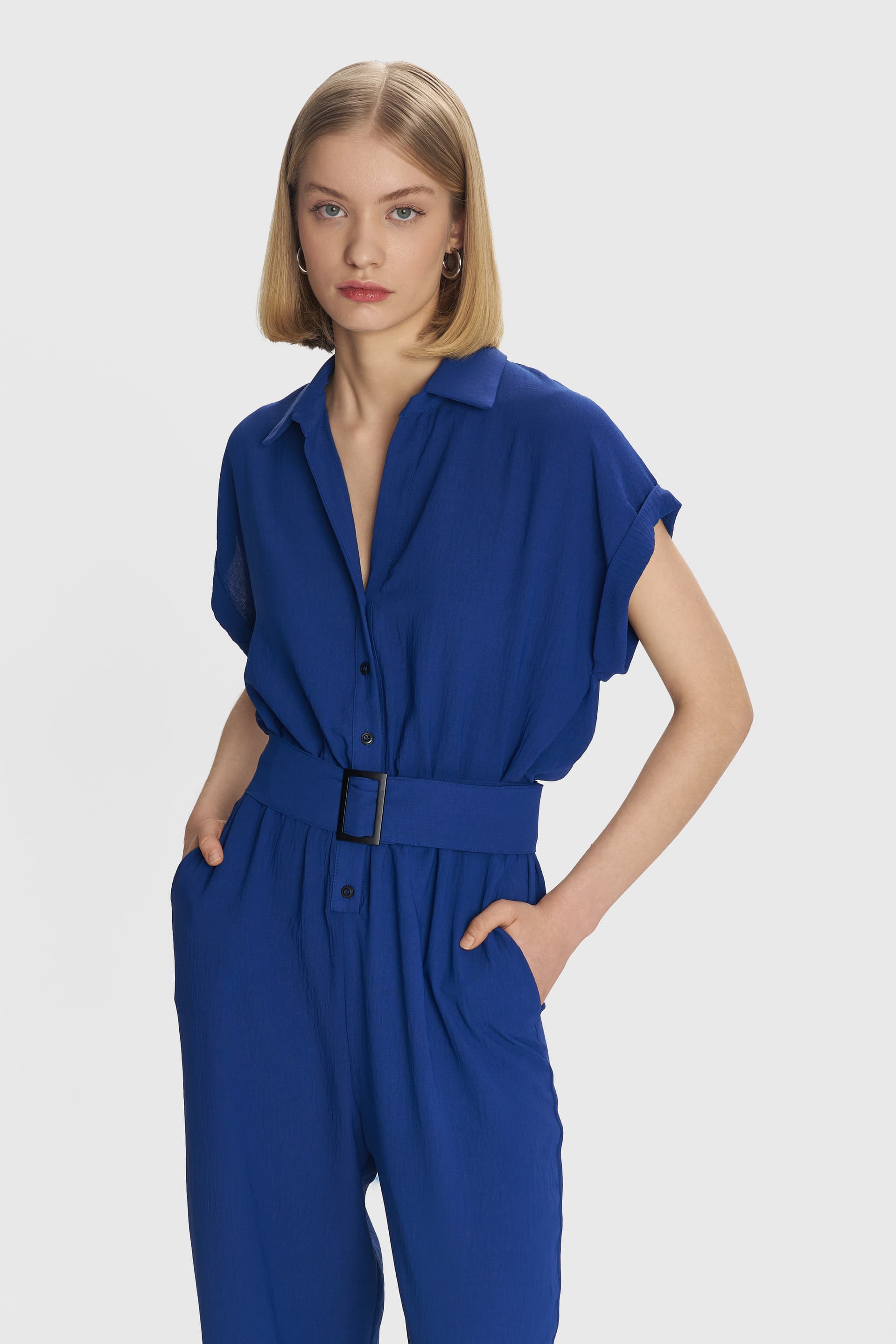 Ολόσωμη φόρμα σεμιζιέ - Μπλε