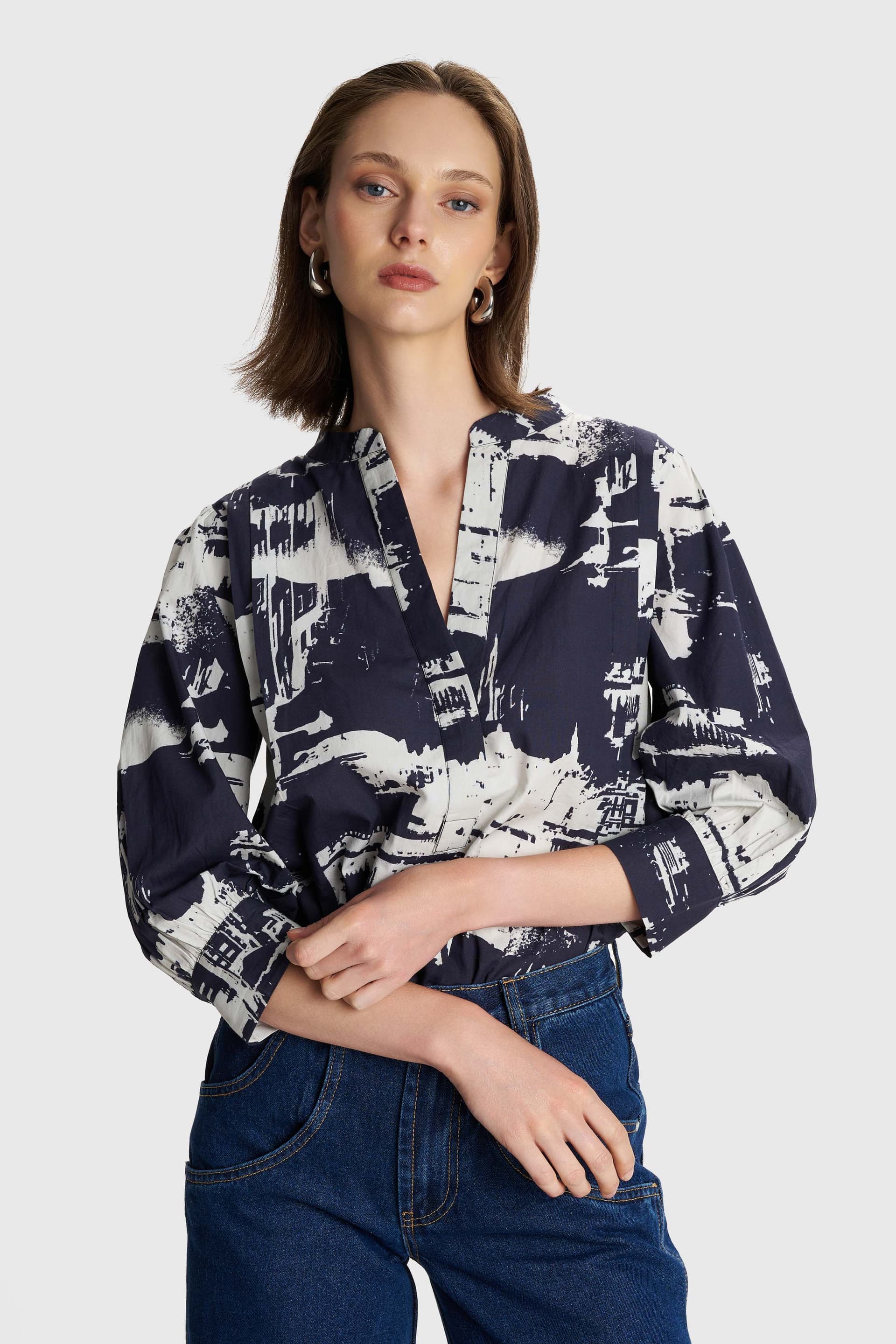 Τουνίκ με abstract print - Πολύχρωμο