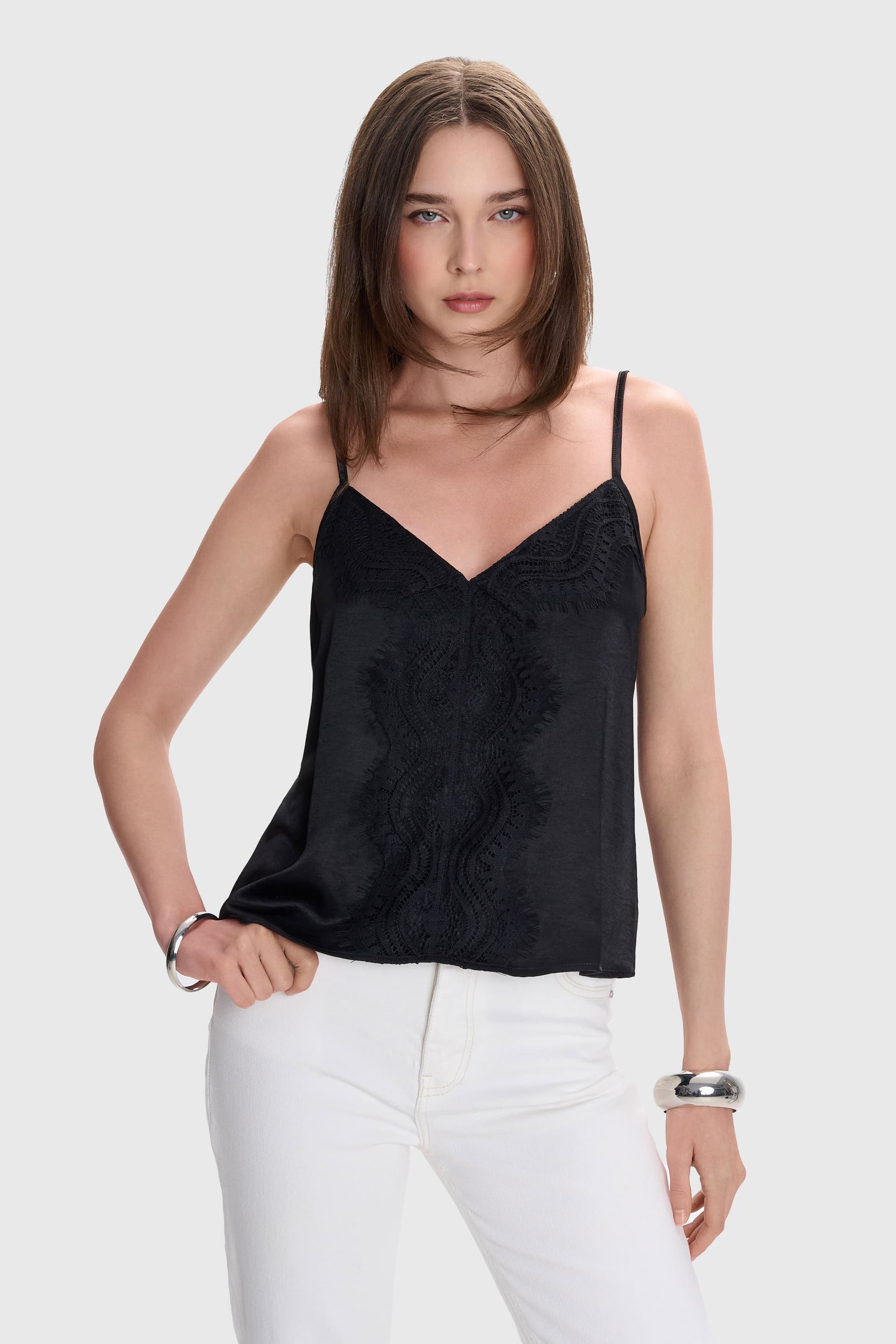 Τοπ δαντέλα - Μαύρο